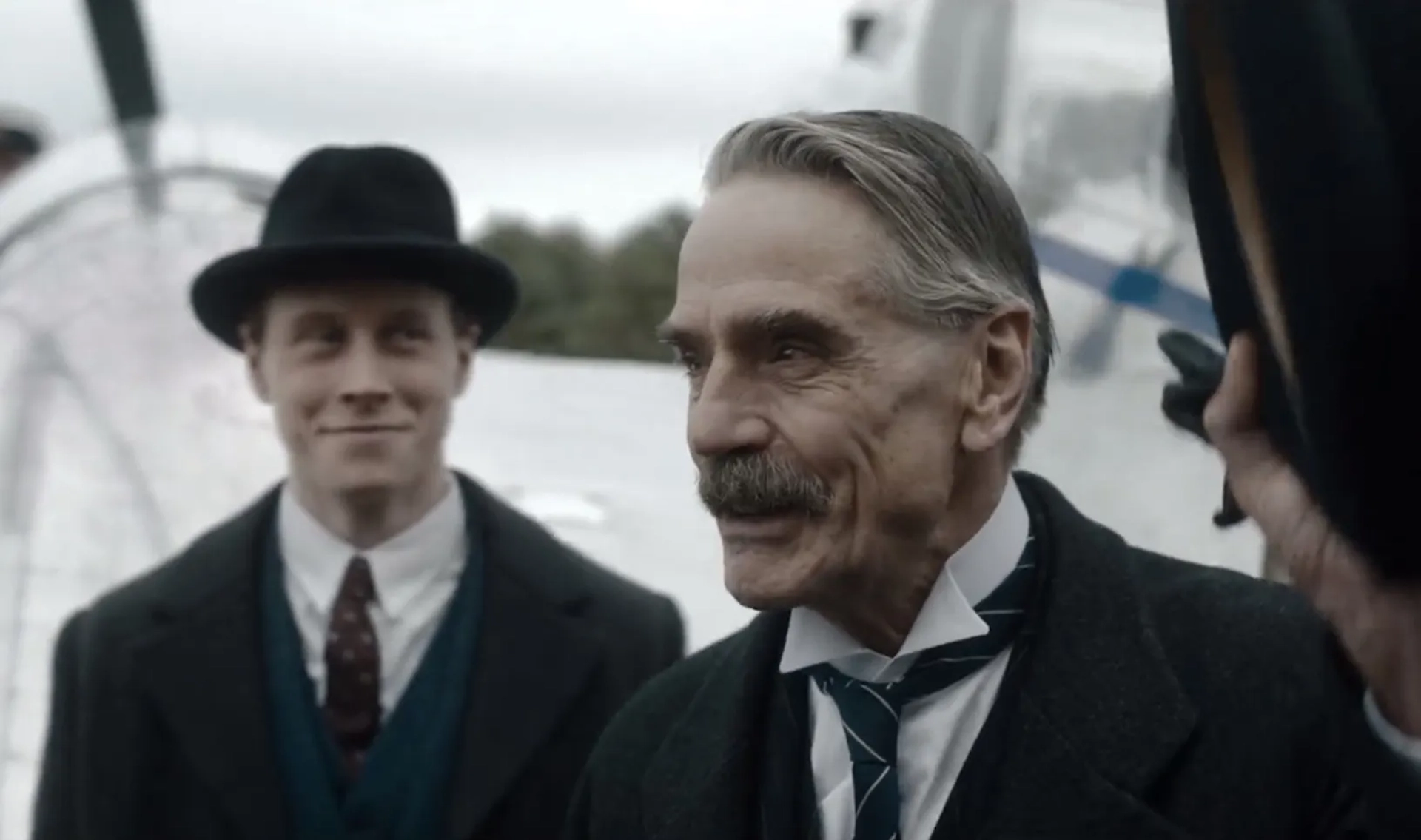 Jeremy Irons and George MacKay in Munich: The Edge of War (2021)