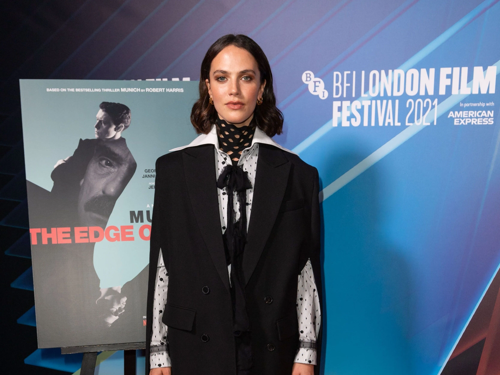 Jessica Brown Findlay at an event for Munich: The Edge of War (2021)