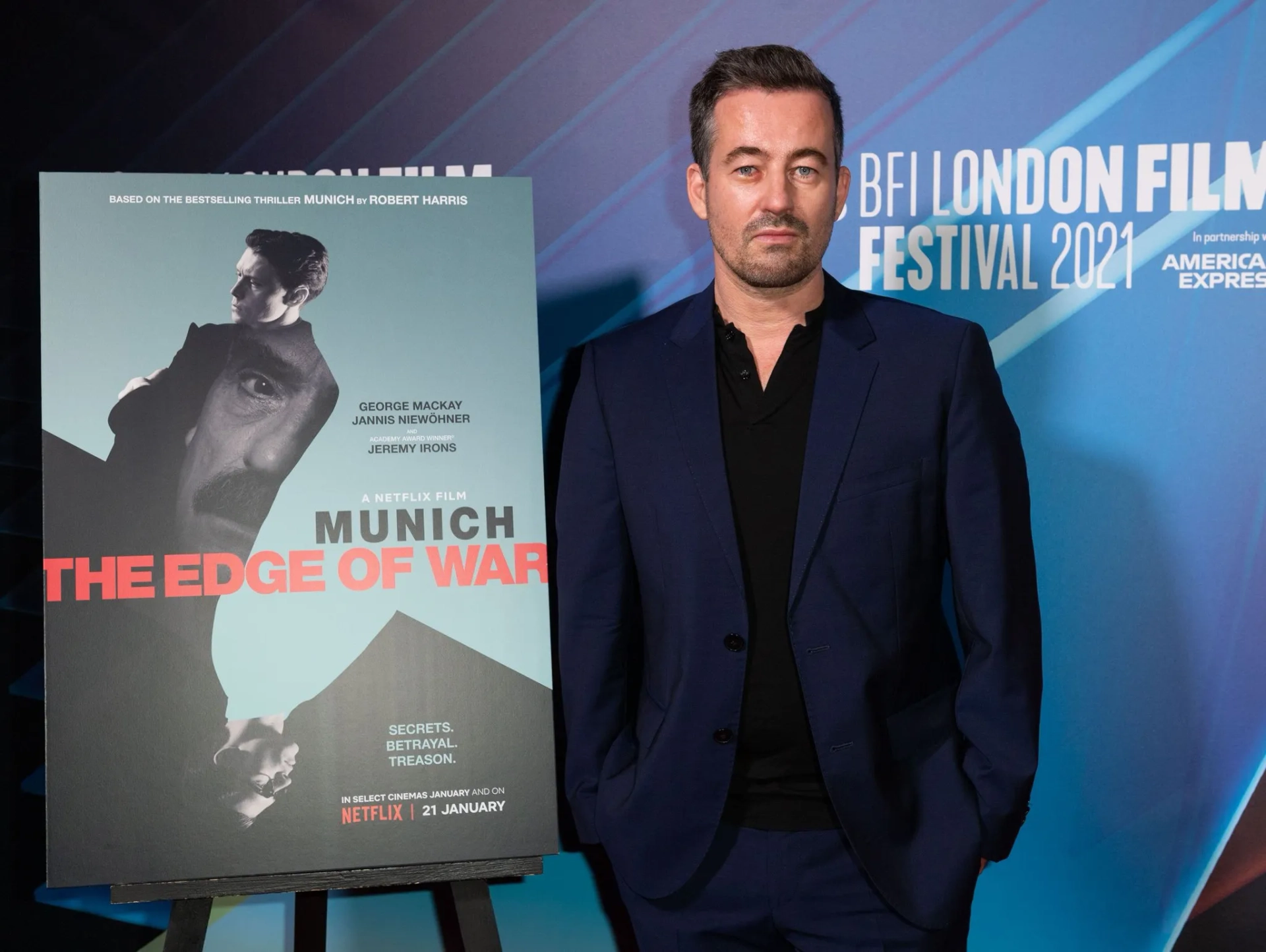 Christian Schwochow at an event for Munich: The Edge of War (2021)