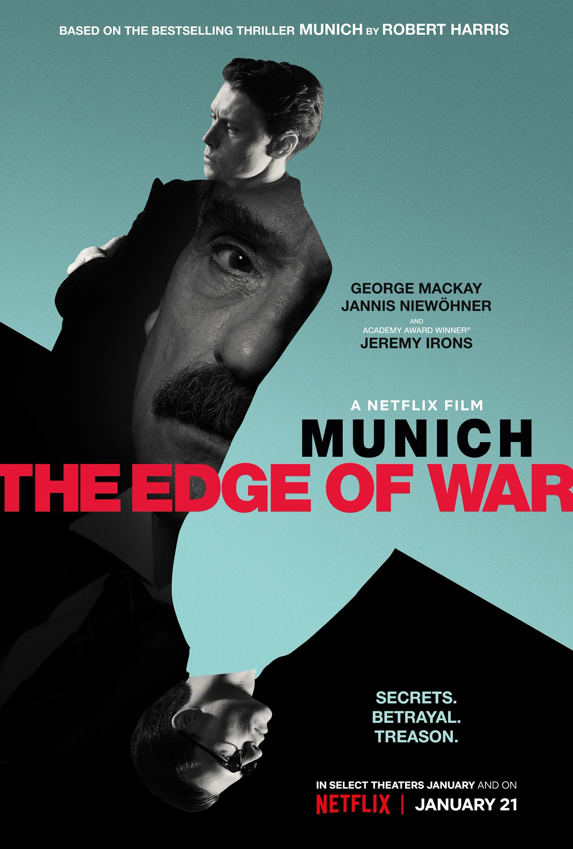 Jeremy Irons, George MacKay, and Jannis Niewöhner in Munich: The Edge of War (2021)