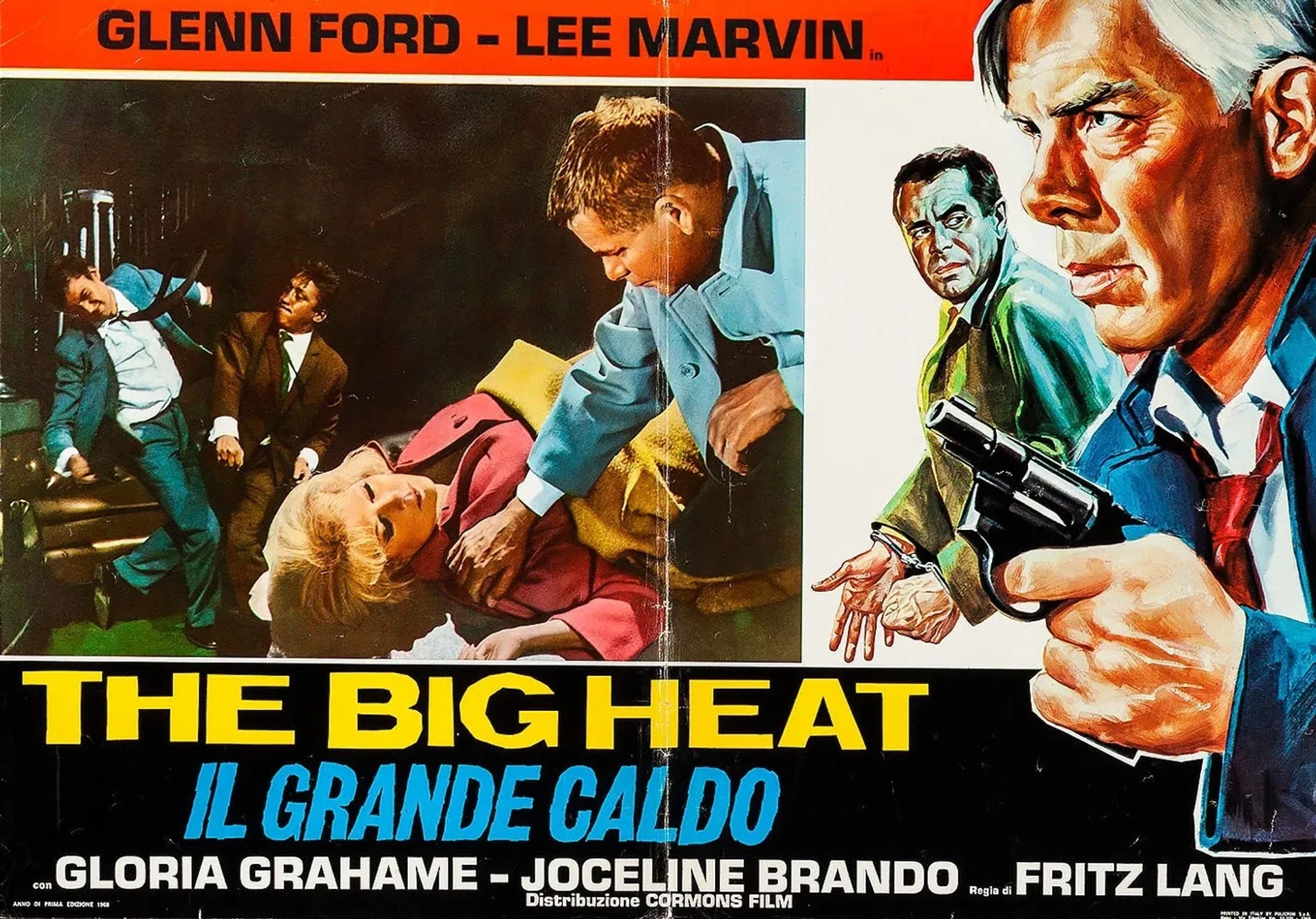 Glenn Ford, Lee Marvin, Carolyn Jones, and Alexander Scourby in The Big Heat (1953)