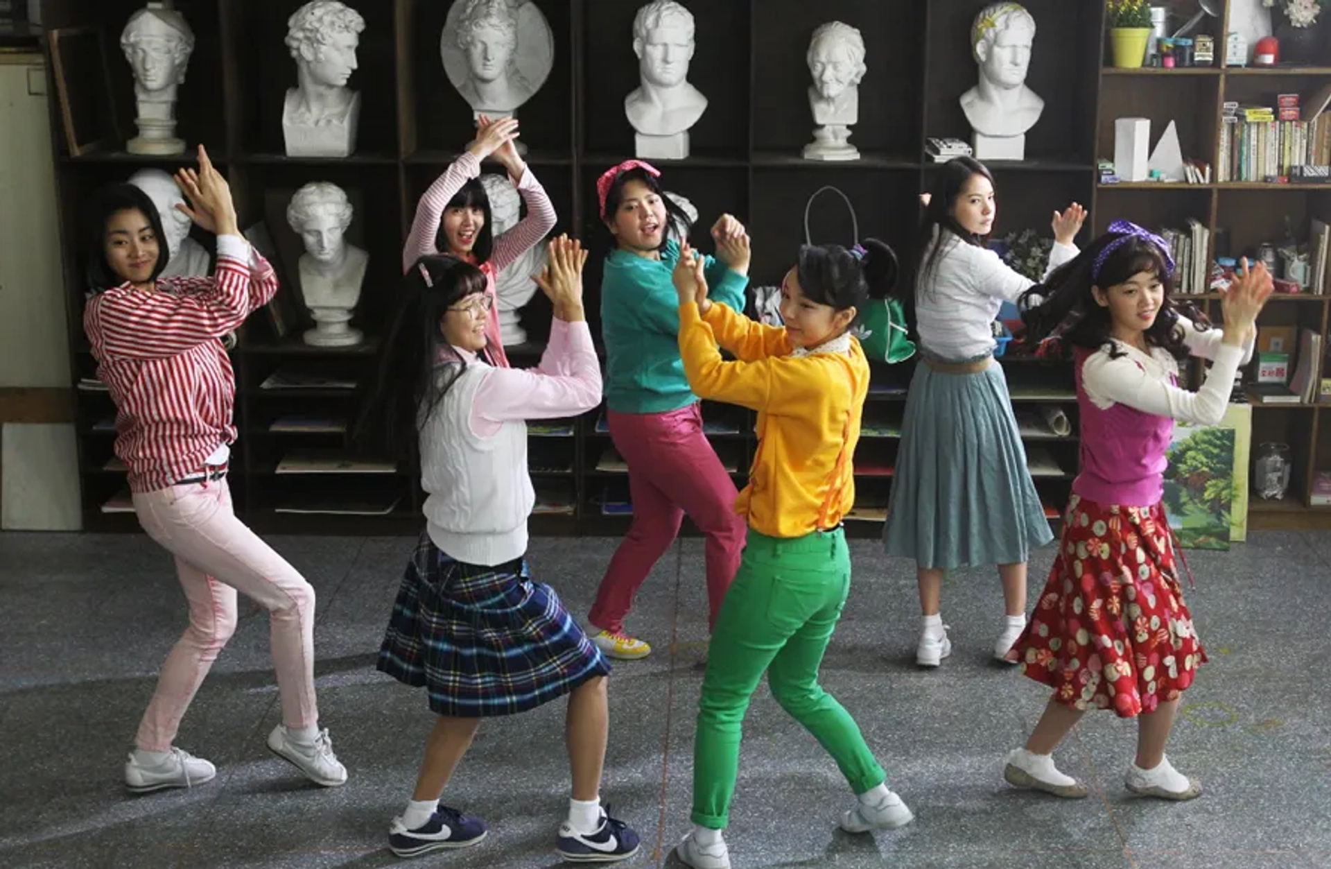 Shim Eun-kyung, Min-yeong Kim, Hyo-Rin Min, Kang So-ra, Park Jin-joo, Bo-mi Kim, and Bo-ra Nam in Sunny (2011)