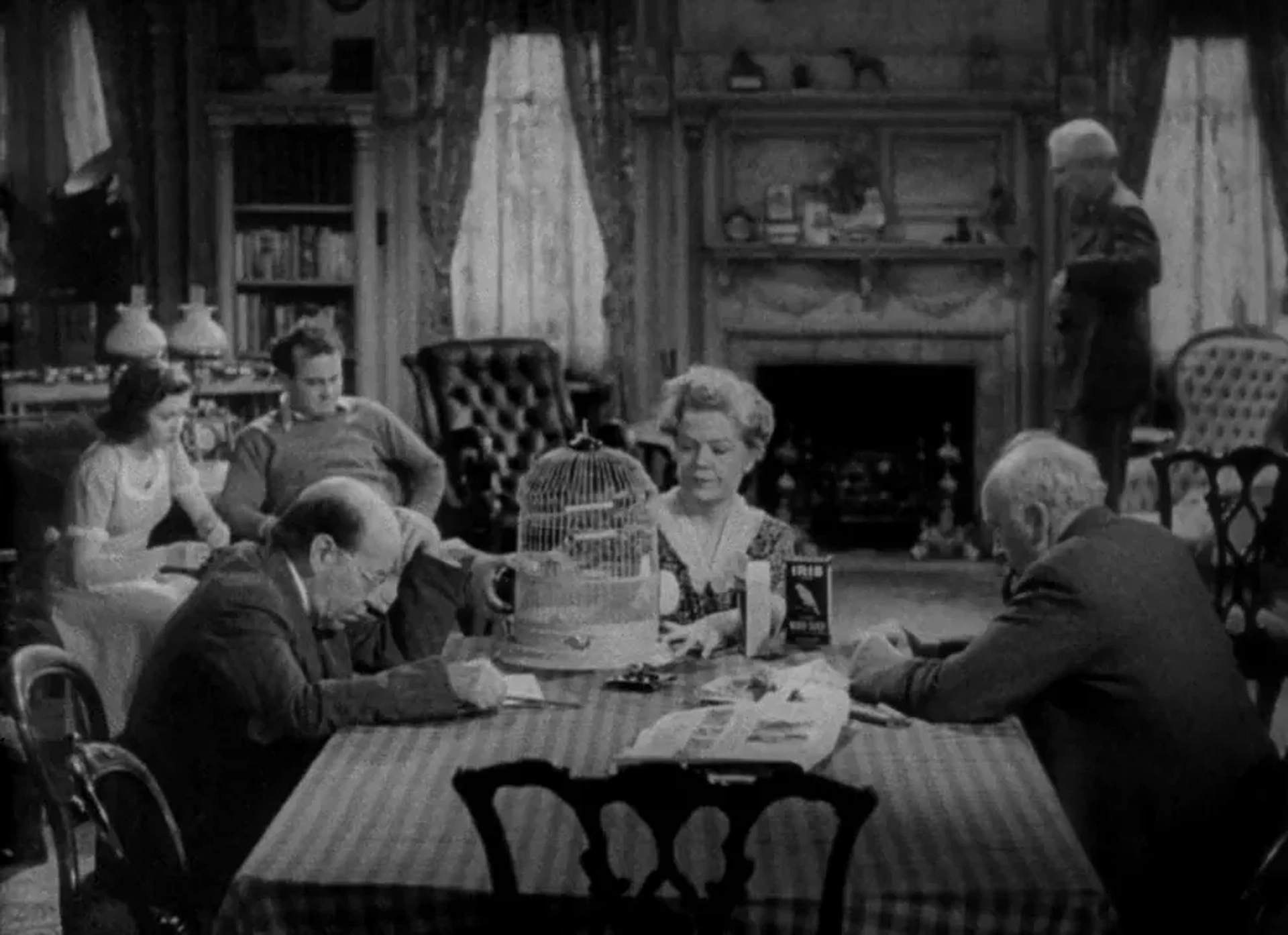 Spring Byington, Samuel S. Hinds, Halliwell Hobbes, Donald Meek, Ann Miller, and Dub Taylor in You Can't Take It with You (1938)