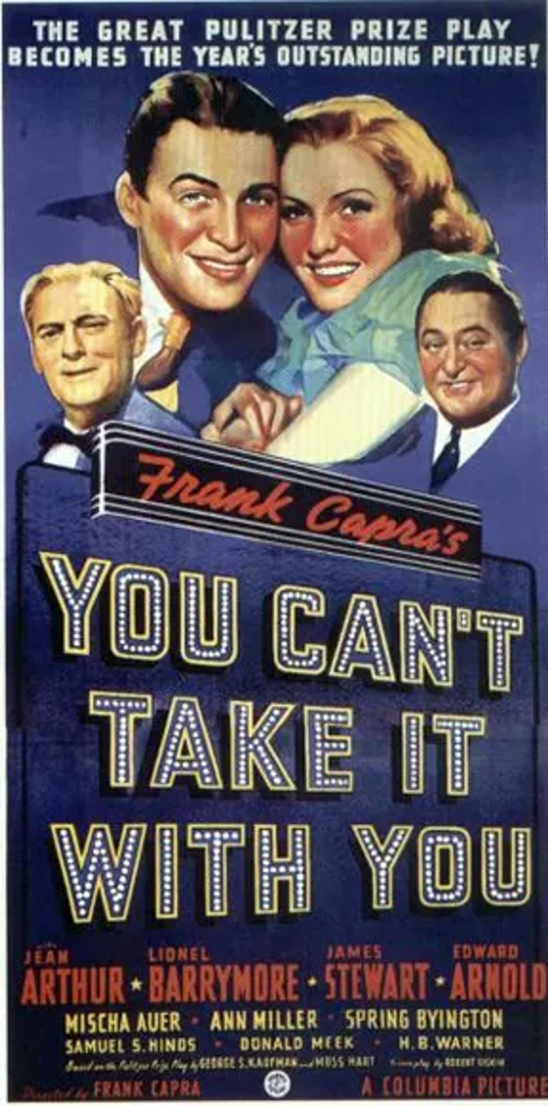 James Stewart, Jean Arthur, Lionel Barrymore, and Edward Arnold in You Can't Take It with You (1938)