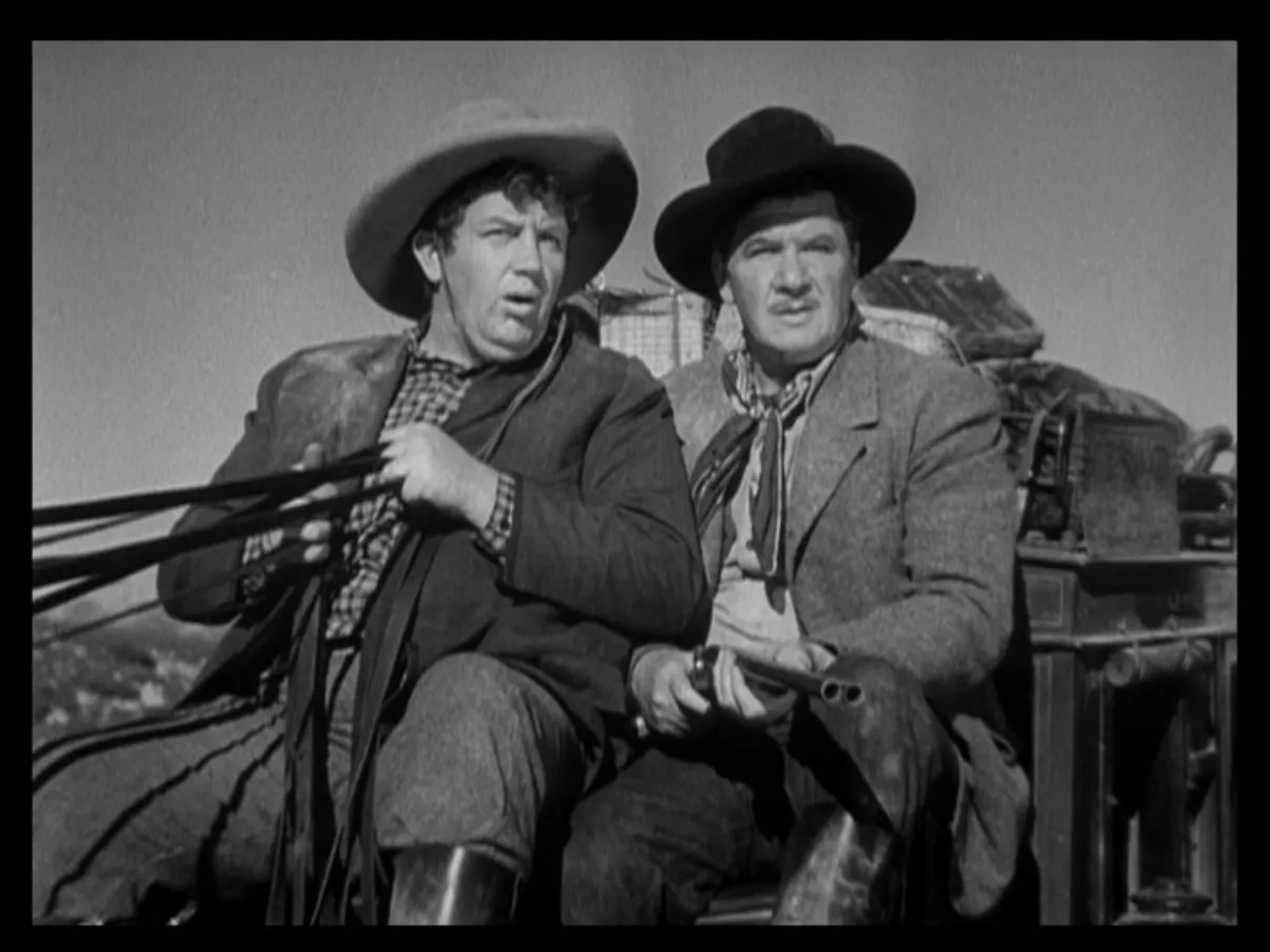 George Bancroft and Andy Devine in Stagecoach (1939)