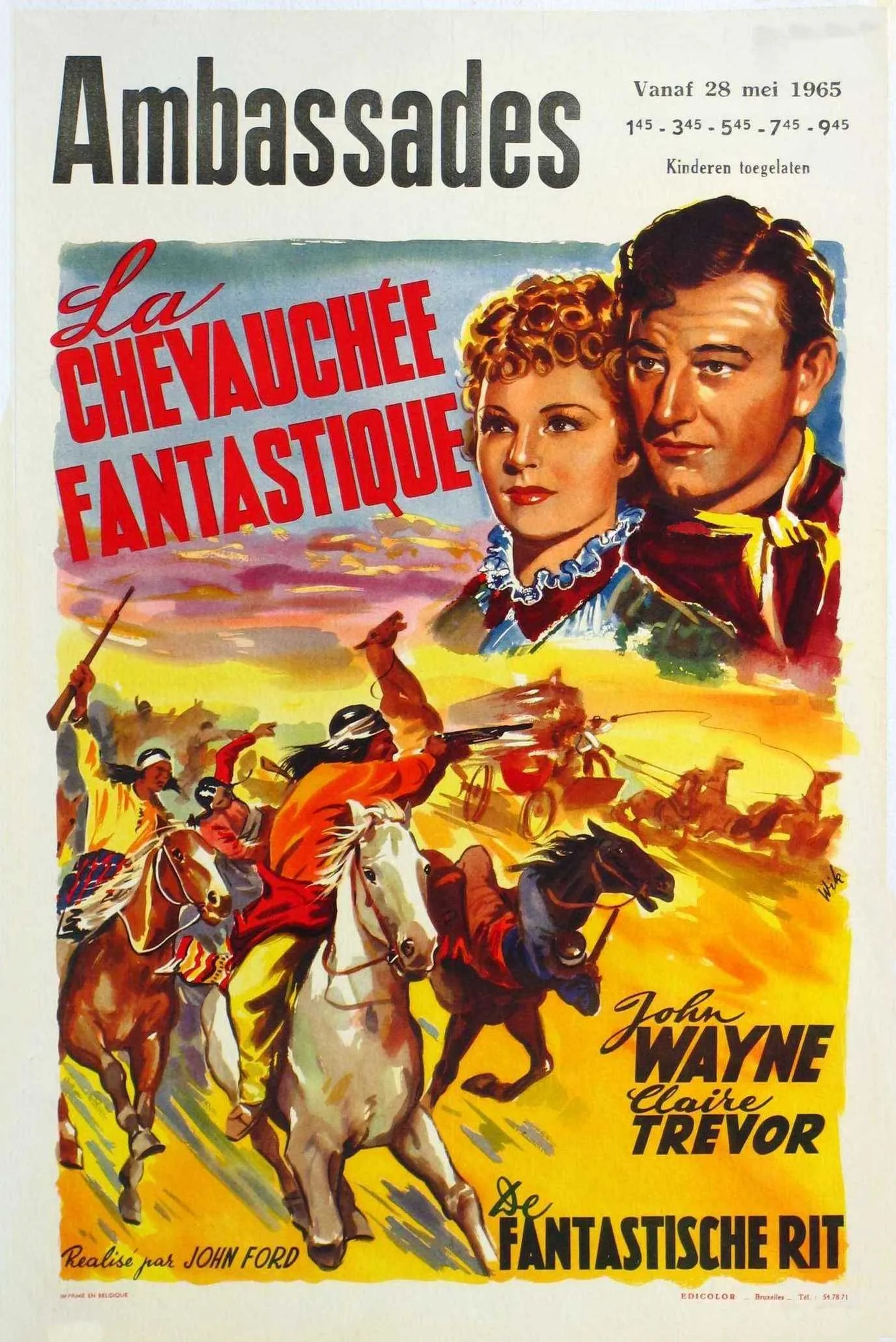 John Wayne and Claire Trevor in Stagecoach (1939)