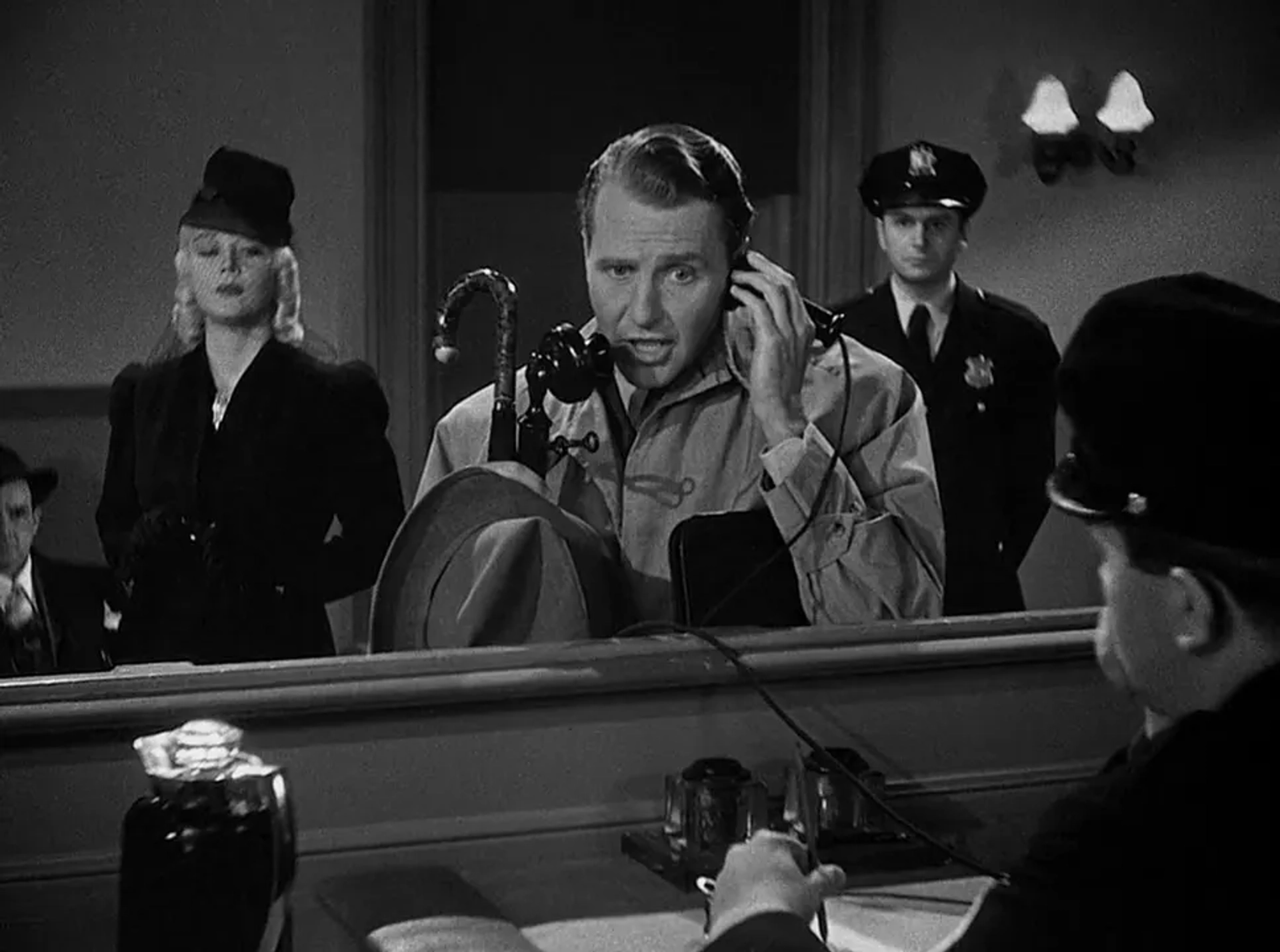 Ralph Bellamy and Marion Martin in His Girl Friday (1940)