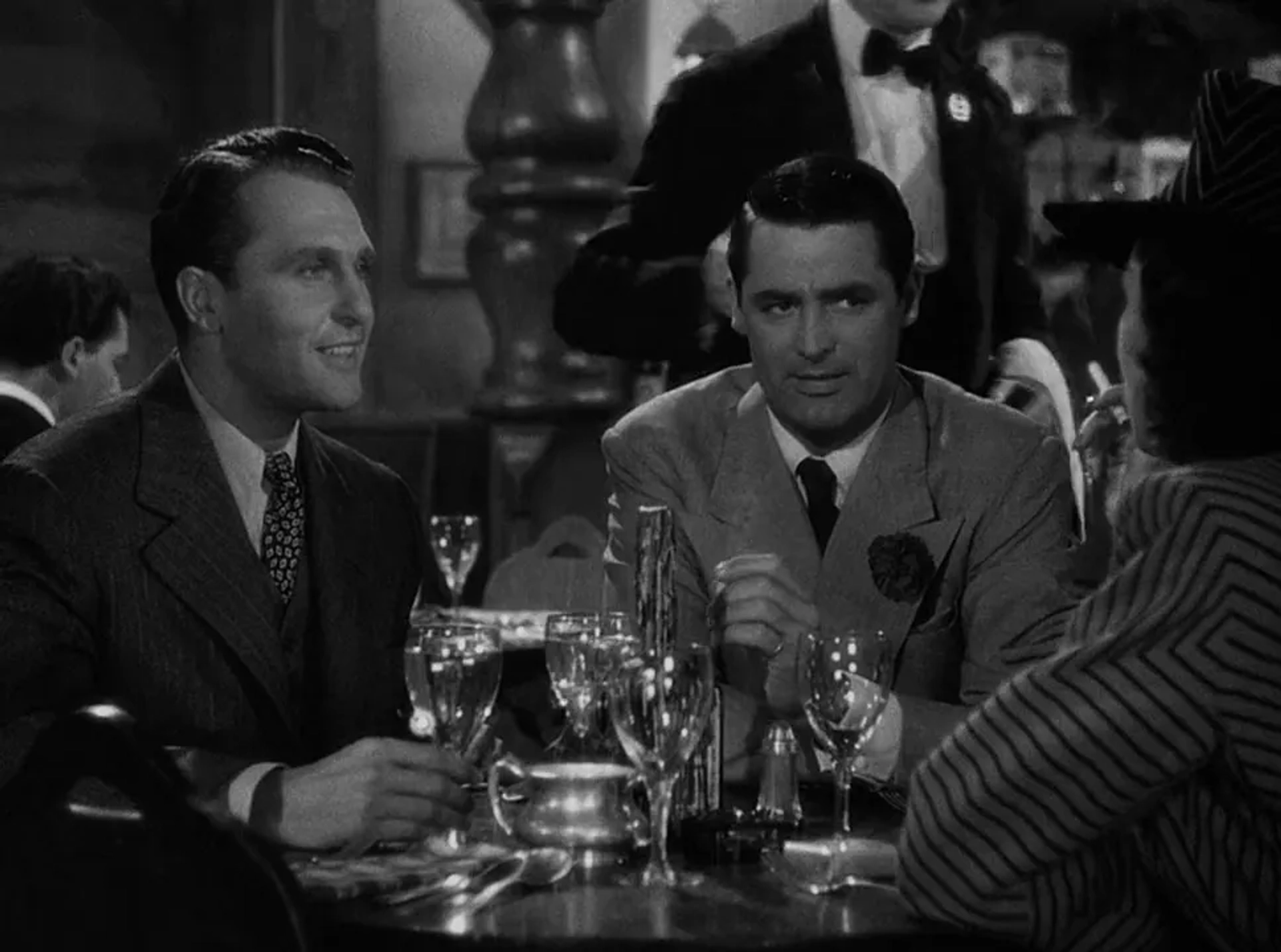 Cary Grant and Ralph Bellamy in His Girl Friday (1940)