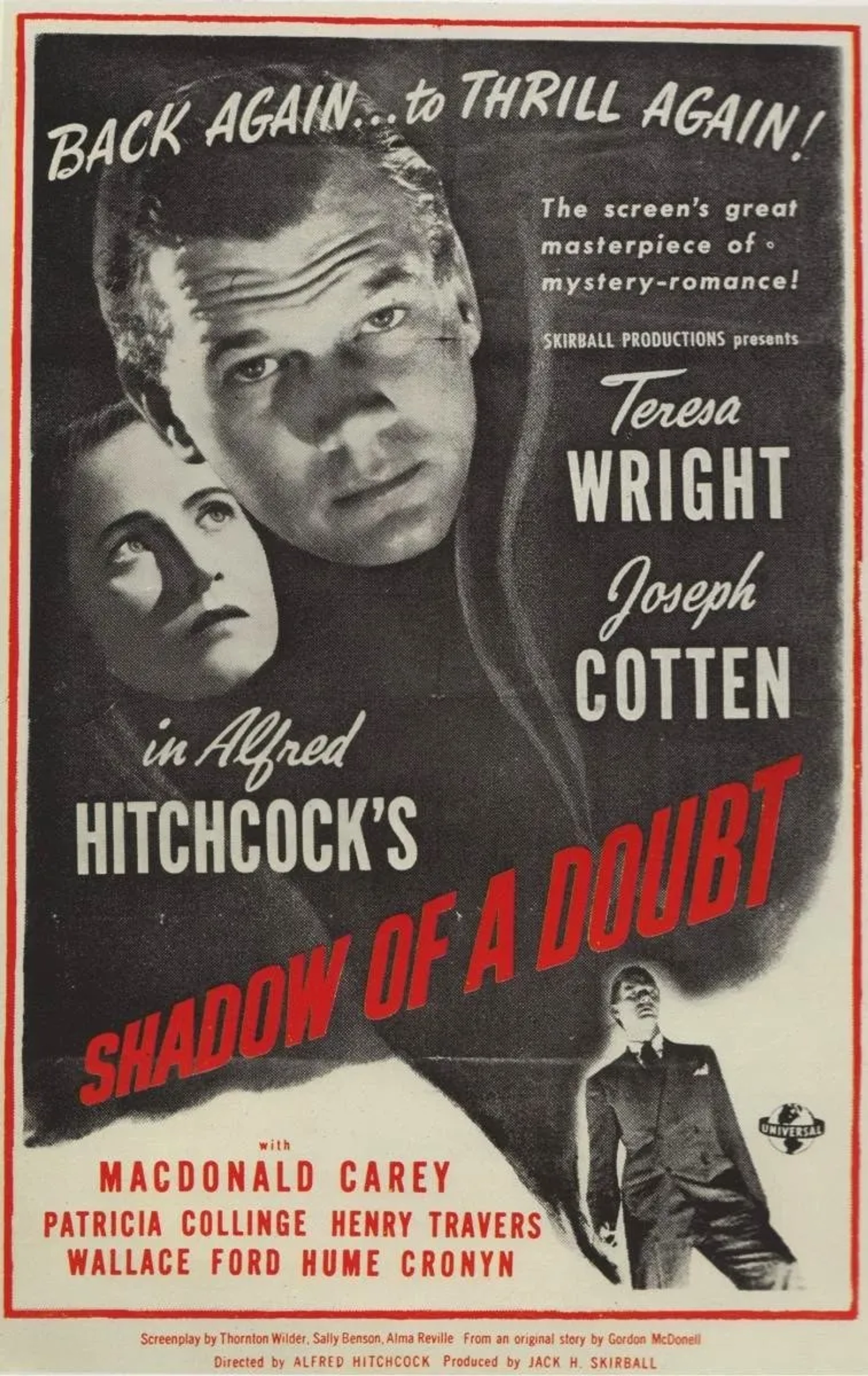 Joseph Cotten and Teresa Wright in Shadow of a Doubt (1943)