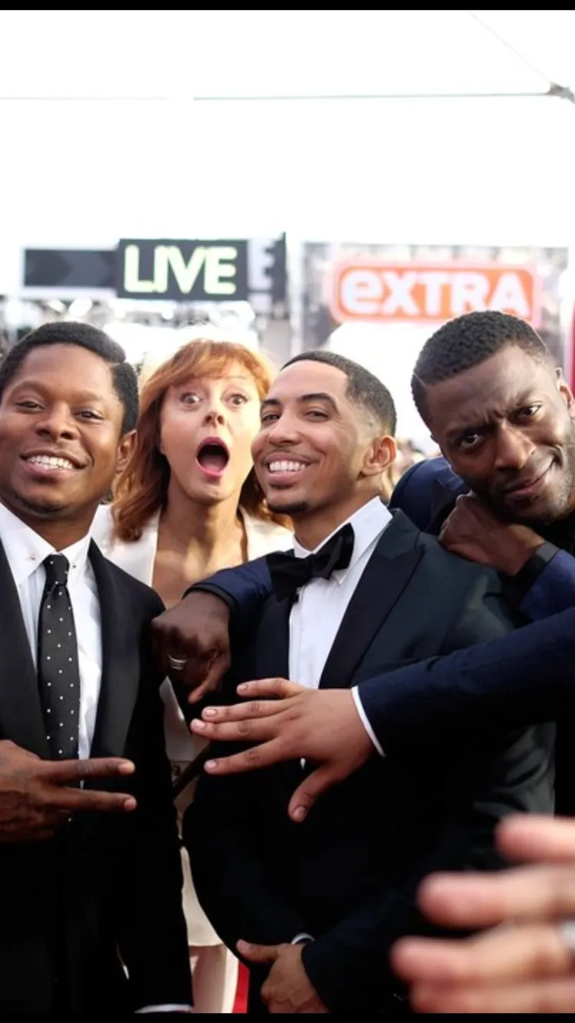 Susan Sarandon, Neil Brown Jr., Aldis Hodge, and Jason Mitchell in Straight Outta Compton (2015)