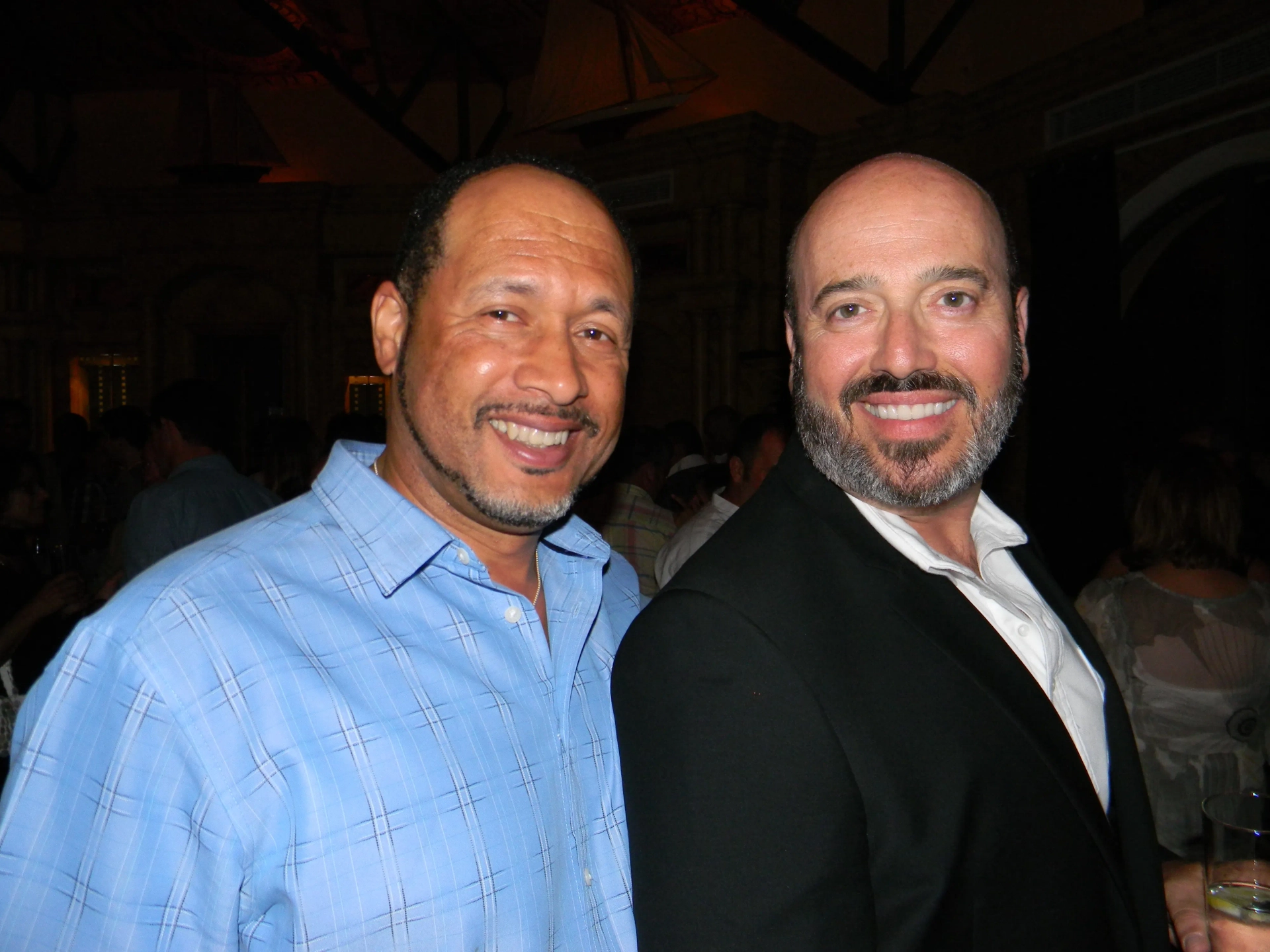 Mark Holden with Mark Bridges/costume designer (Oscar winner for 'The Artist') at the wrap party for "Captain Phillips" in Malta 2012.