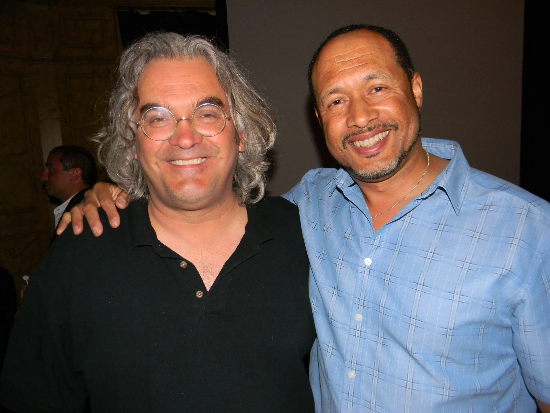 Paul Greengrass & Mark Holden at the "Captain Phillips" wrap party in Malta 2012.