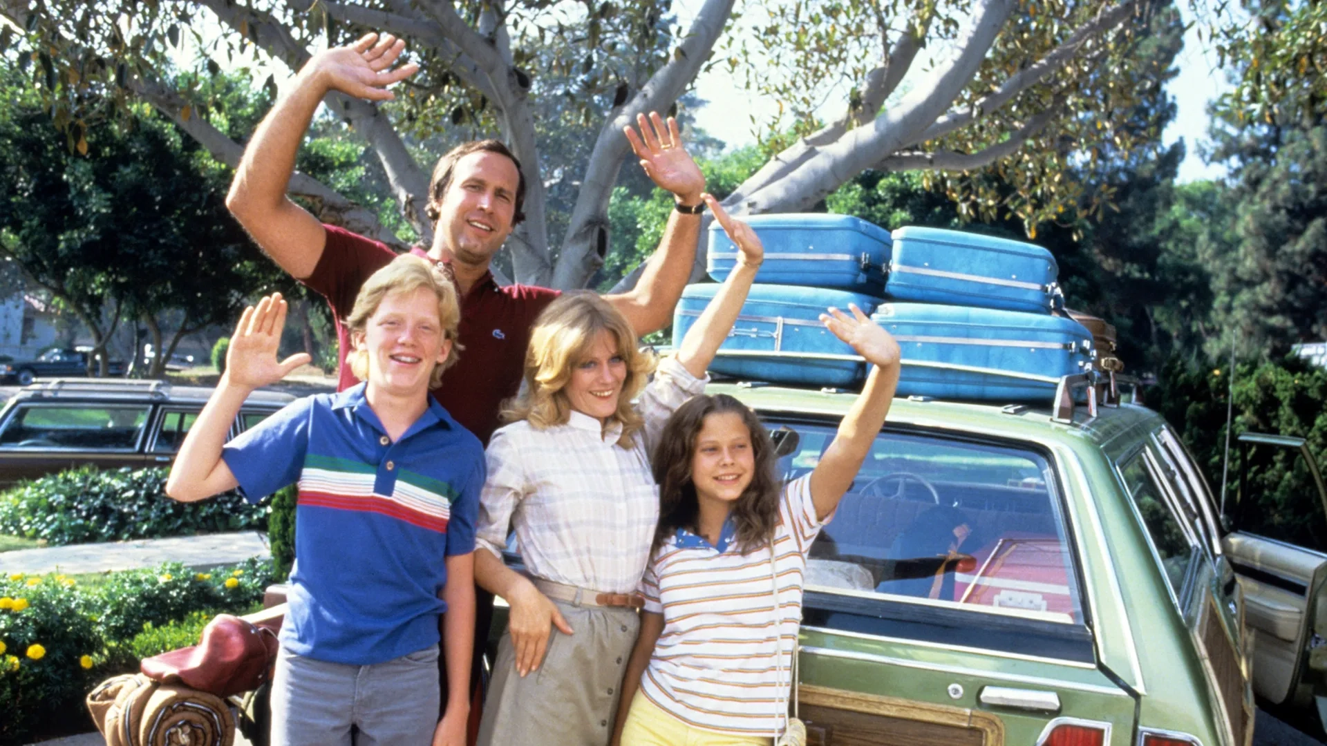 Chevy Chase, Beverly D'Angelo, Anthony Michael Hall, and Dana Barron in Vacation (1983)