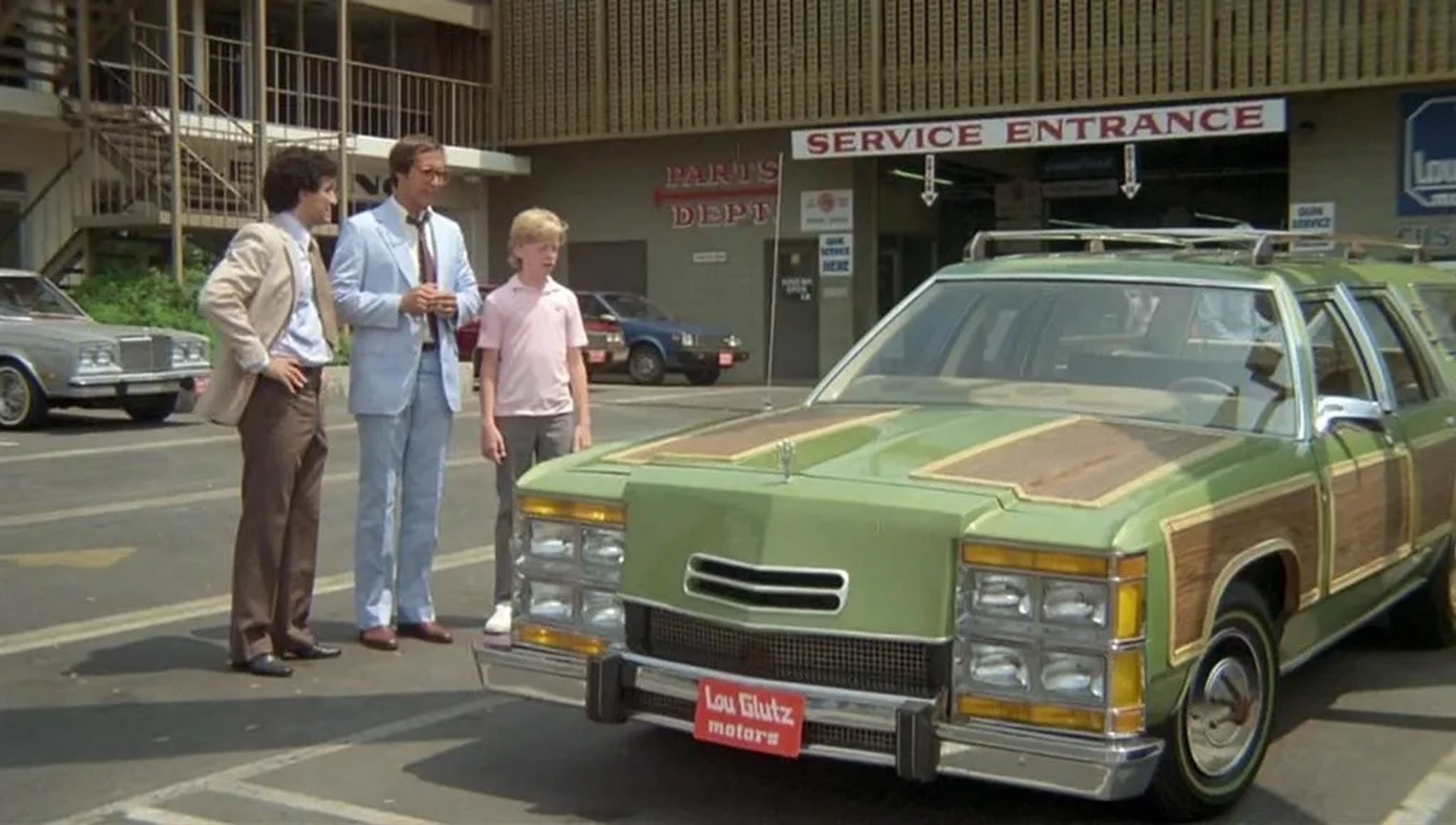 Chevy Chase, Anthony Michael Hall, and Eugene Levy in Vacation (1983)