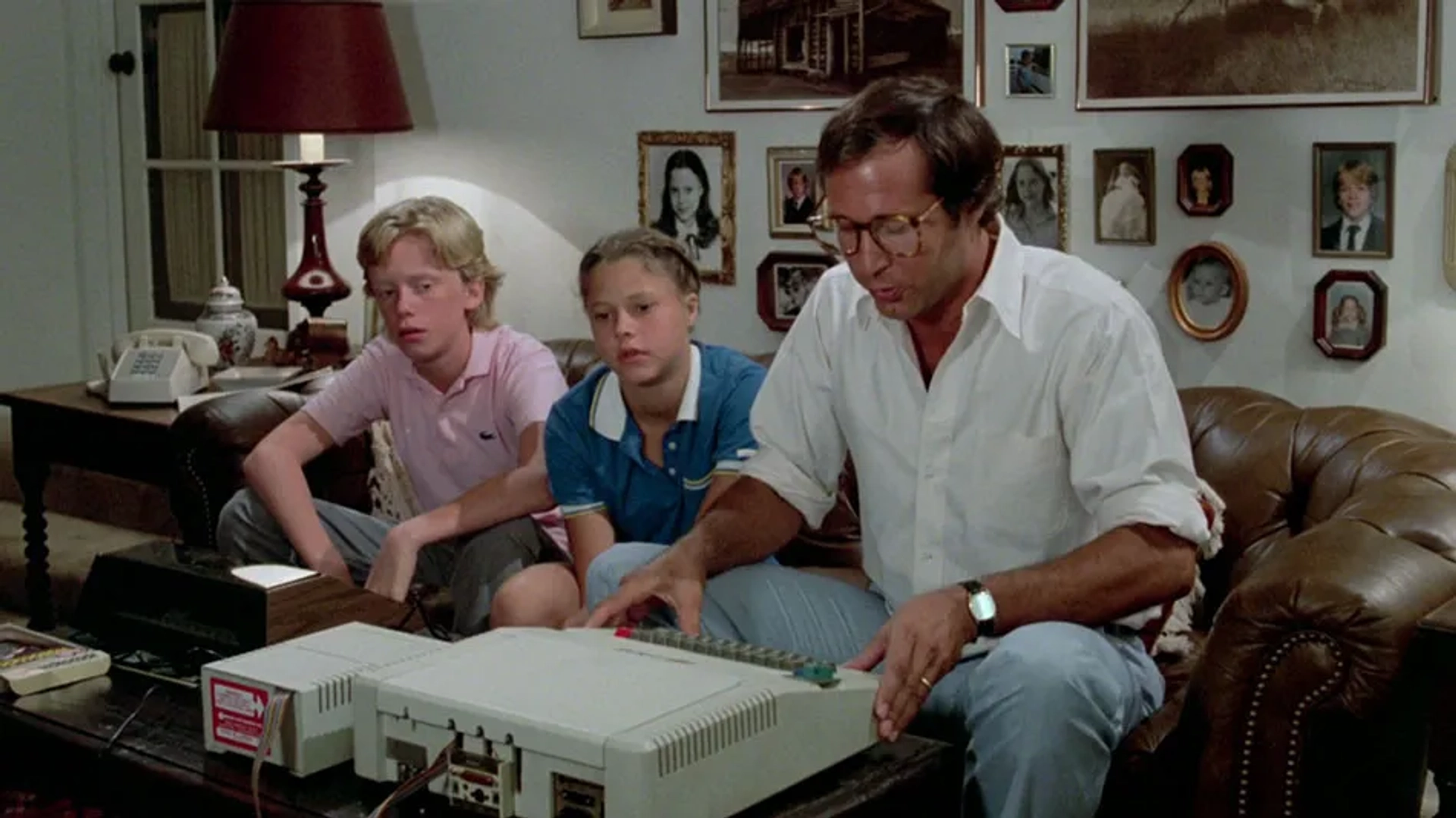 Chevy Chase, Anthony Michael Hall, and Dana Barron in Vacation (1983)