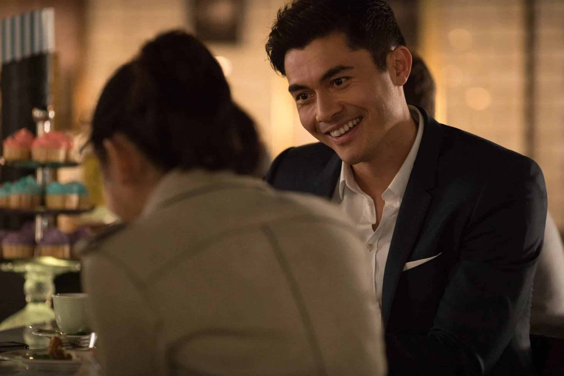 Constance Wu and Henry Golding in Crazy Rich Asians (2018)