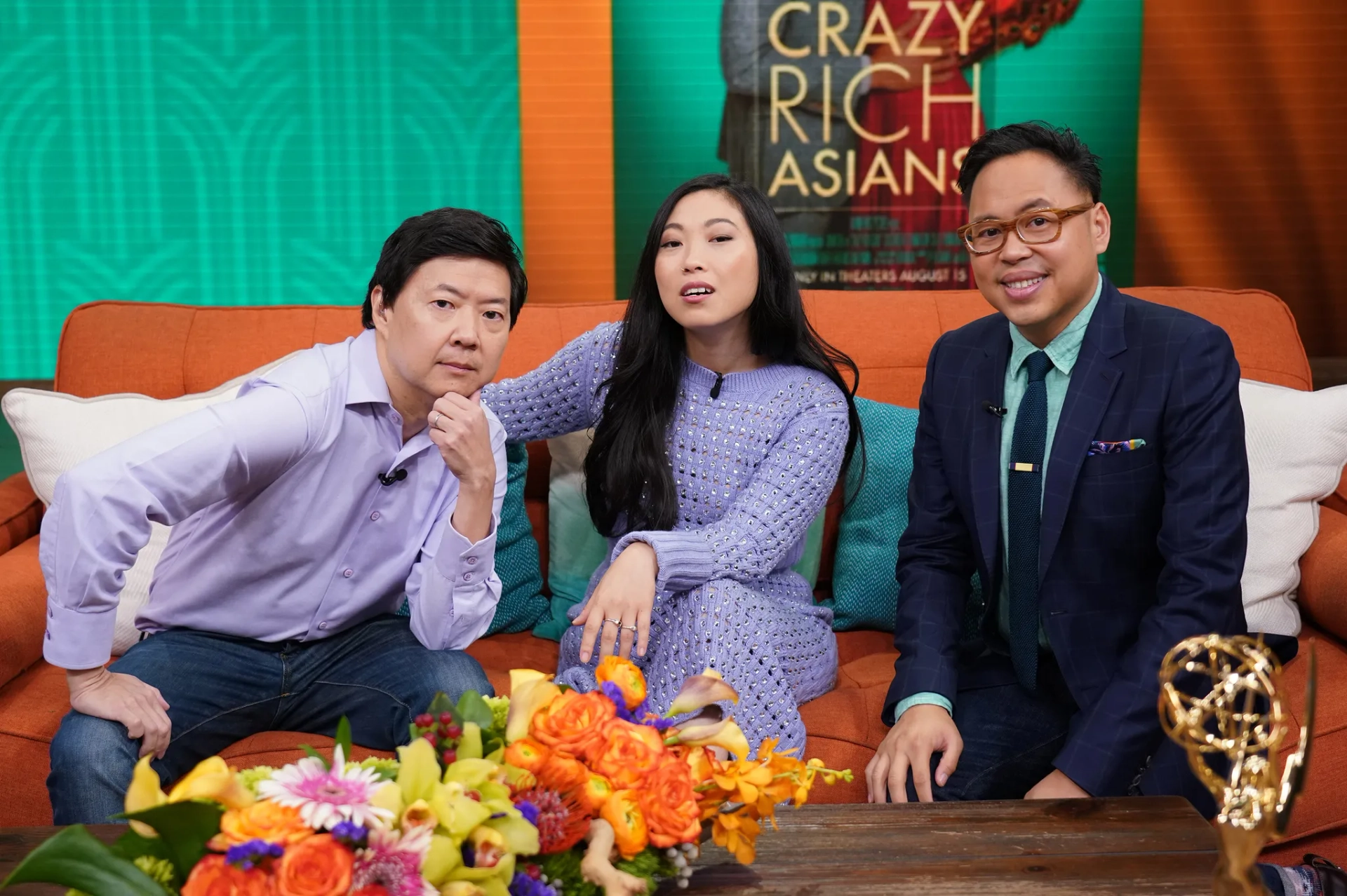 Ken Jeong, Nico Santos, and Awkwafina at an event for Crazy Rich Asians (2018)