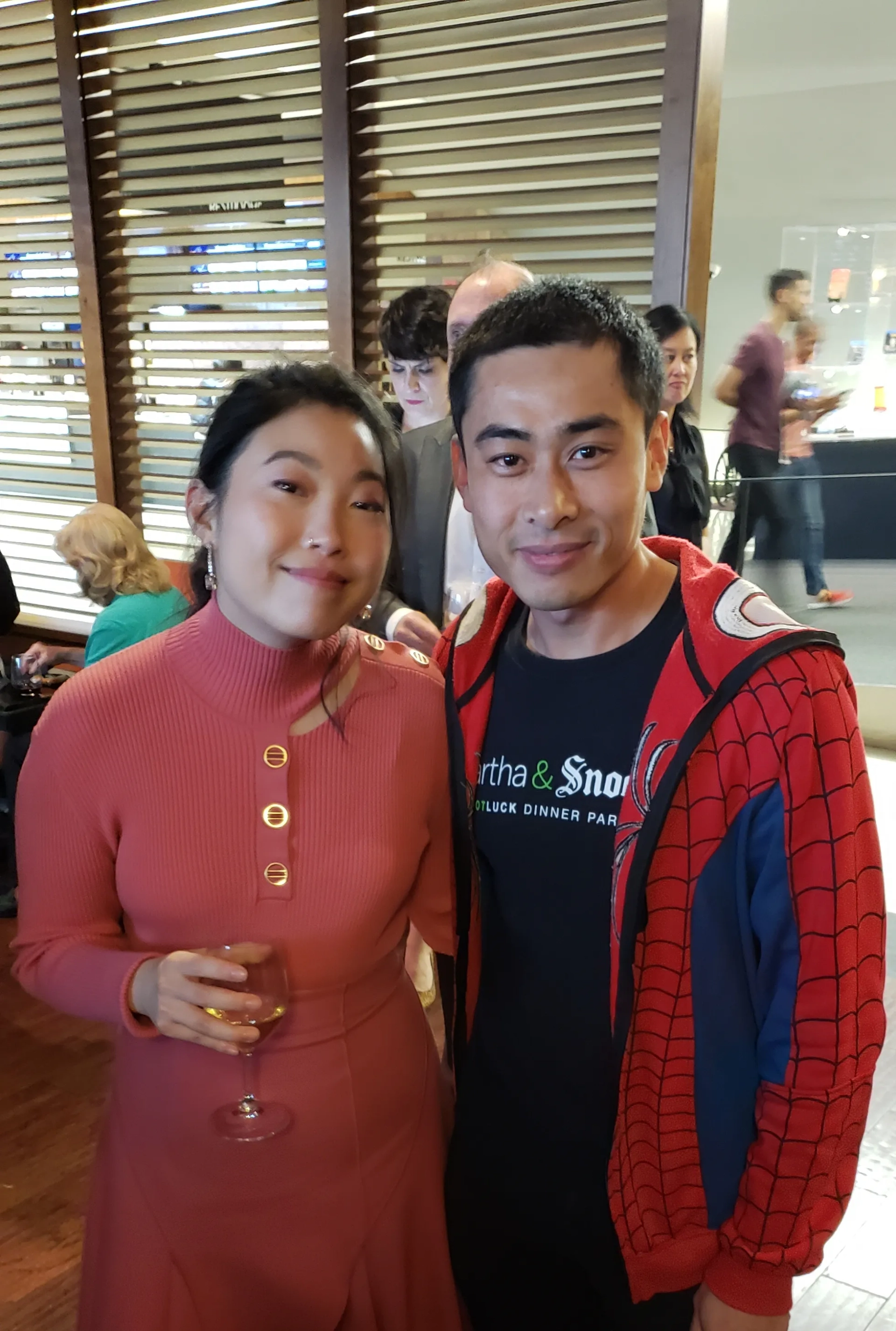 Awkwafina and William Ngo at an event for Crazy Rich Asians