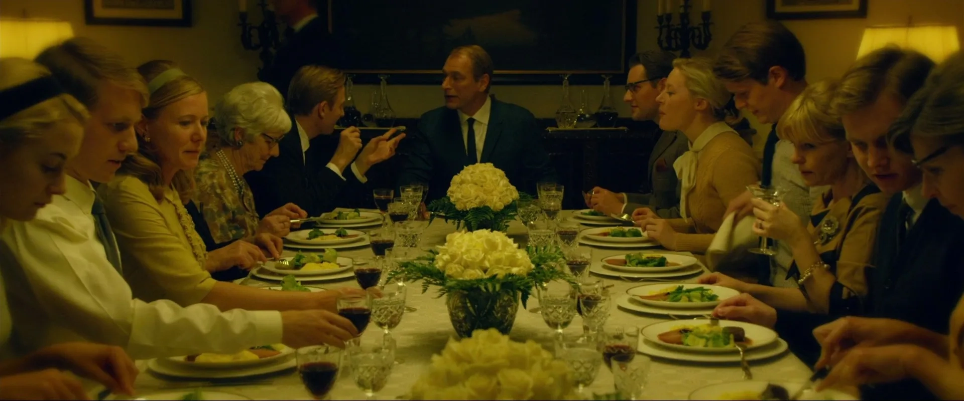 Julian Sands, Anna Björk, Gustaf Hammarsten, Maia Hansson Bergqvist, Maja Kin, Simon Reithner, Mathilda von Essen, Sarah Appelberg, Marcus Johansson, and Mathias Palmér in The Girl with the Dragon Tattoo (2011)