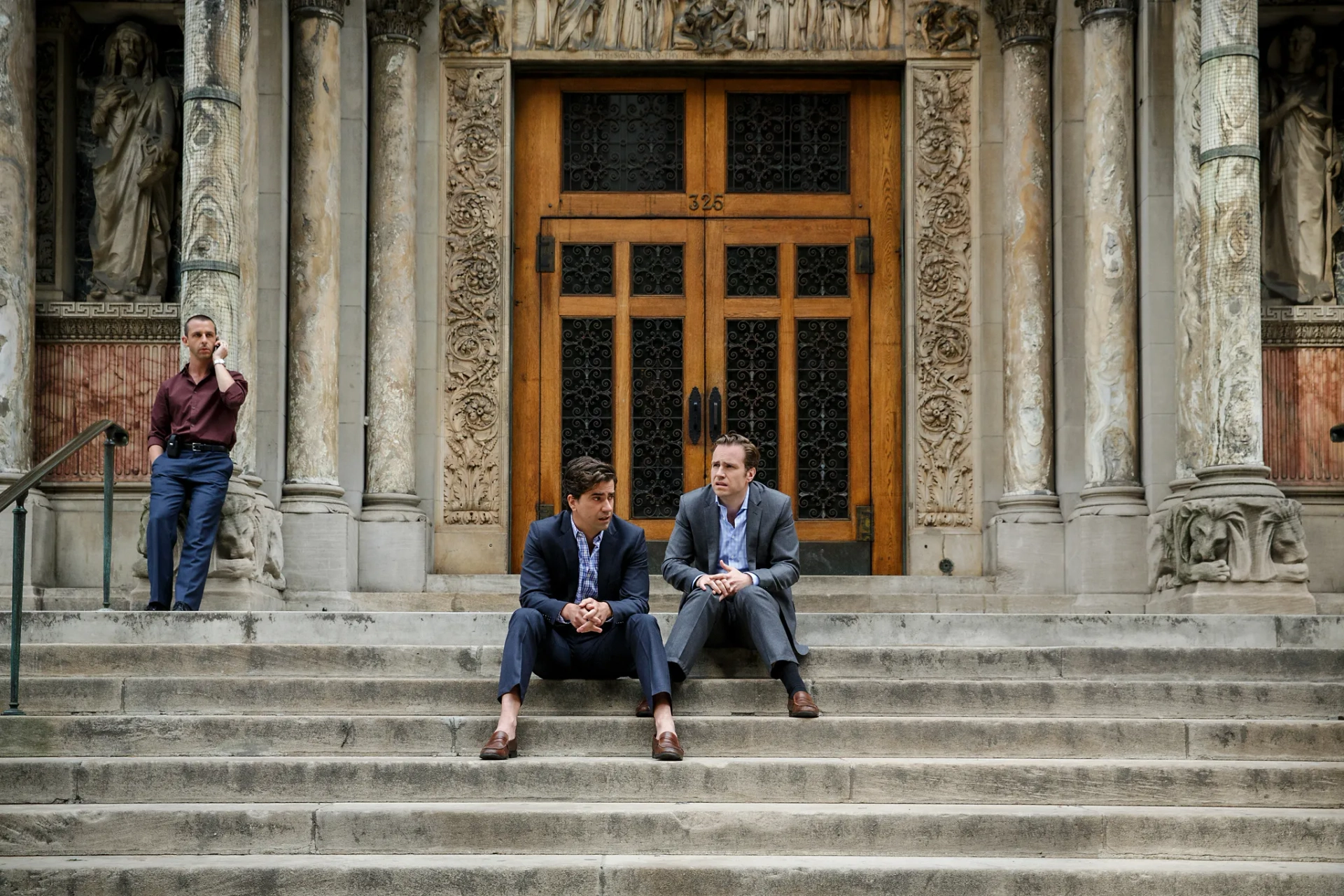 Hamish Linklater, Jeremy Strong, and Rafe Spall in The Big Short (2015)