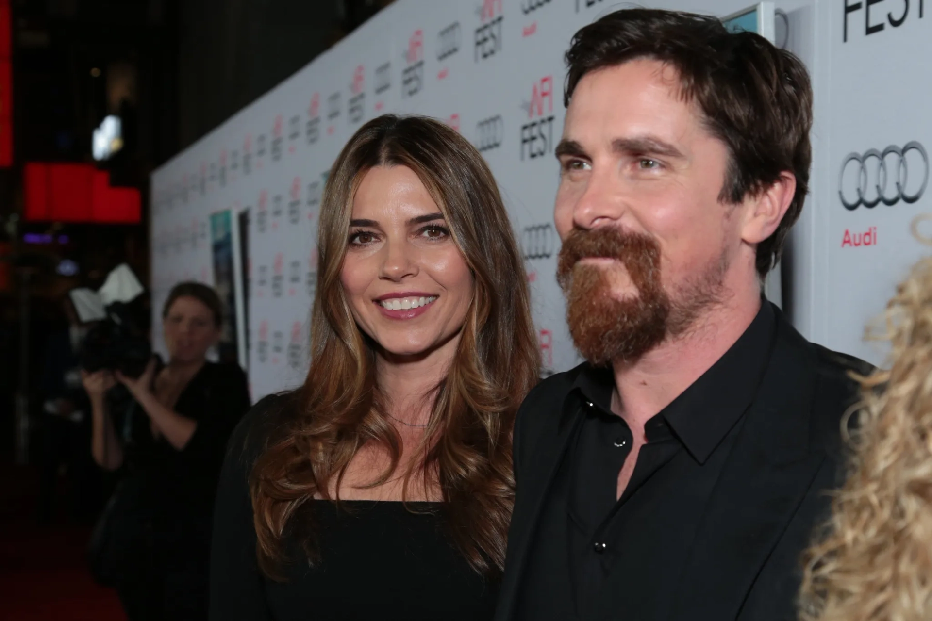 Christian Bale and Sibi Blazic at an event for The Big Short (2015)