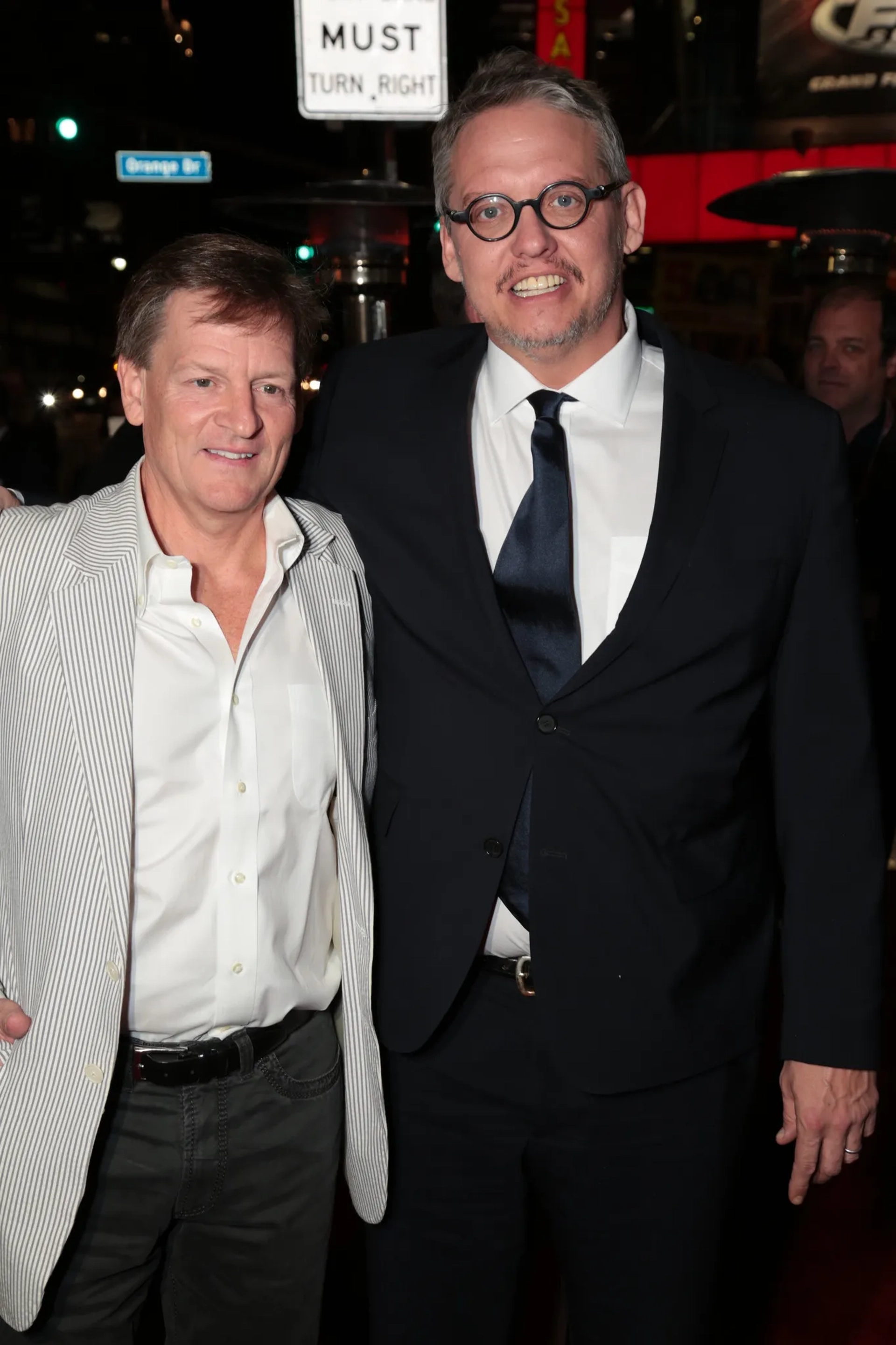 Adam McKay and Michael Lewis at an event for The Big Short (2015)