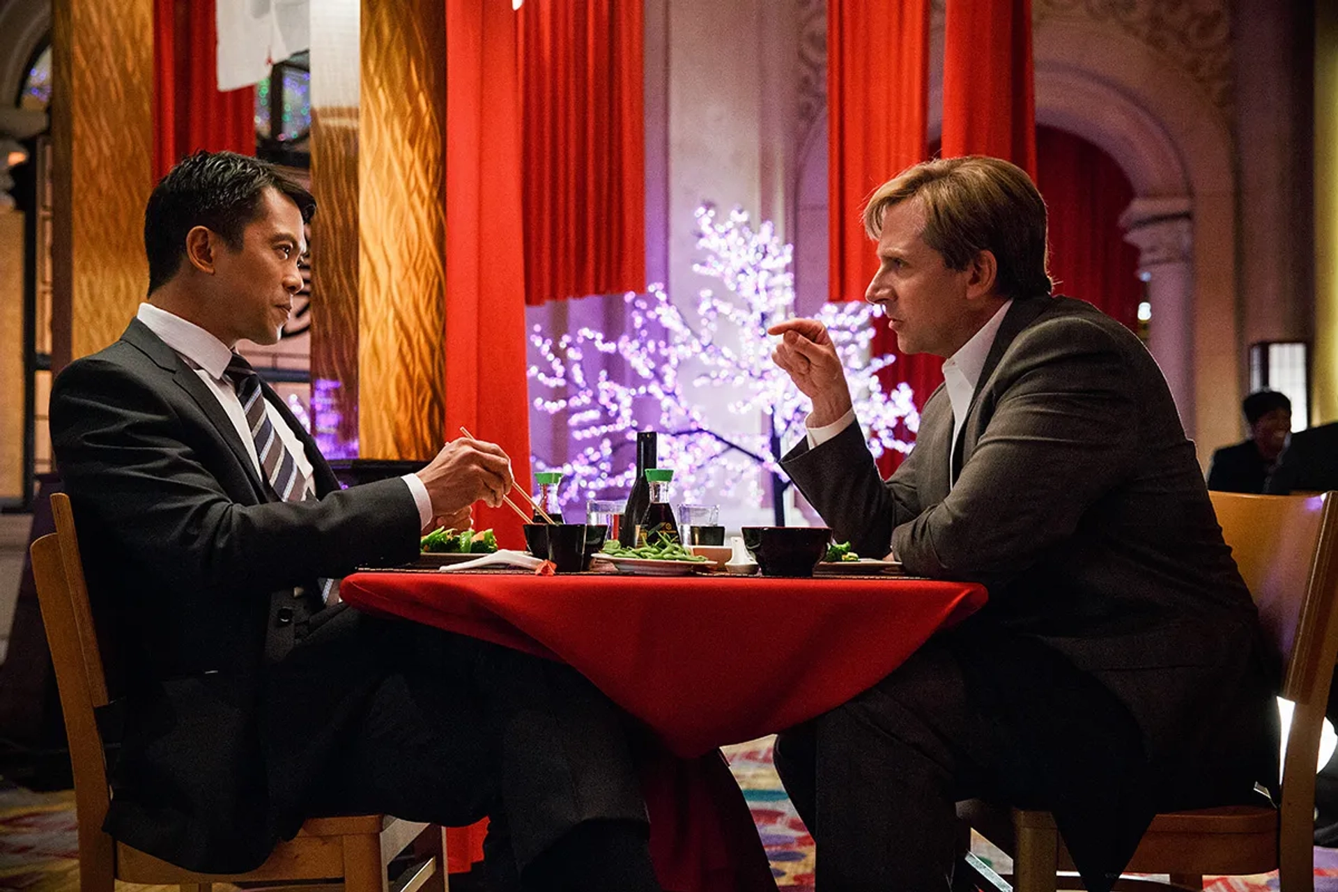 Steve Carell and Byron Mann in The Big Short (2015)