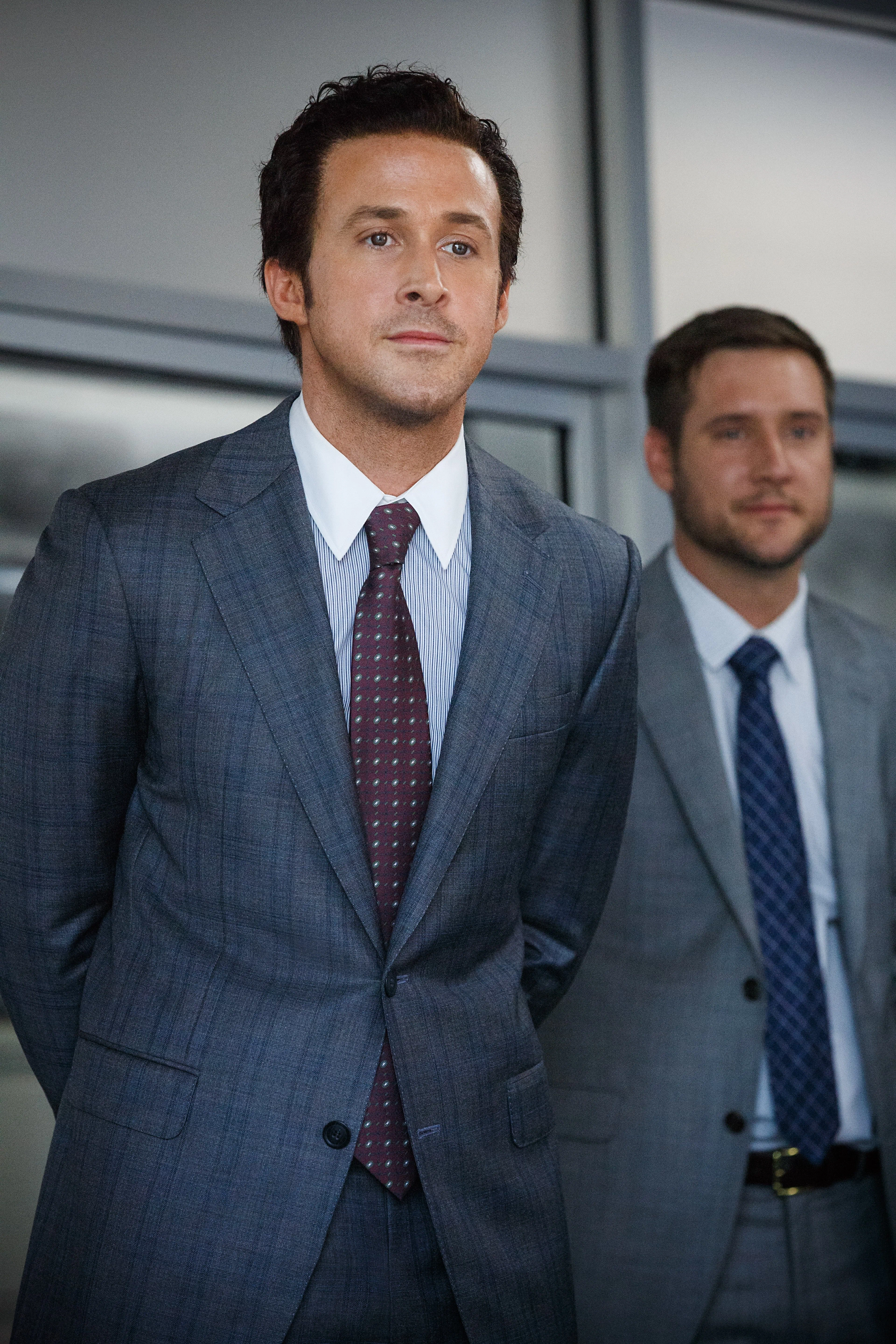 Ryan Gosling and Jeffry Griffin in The Big Short (2015)