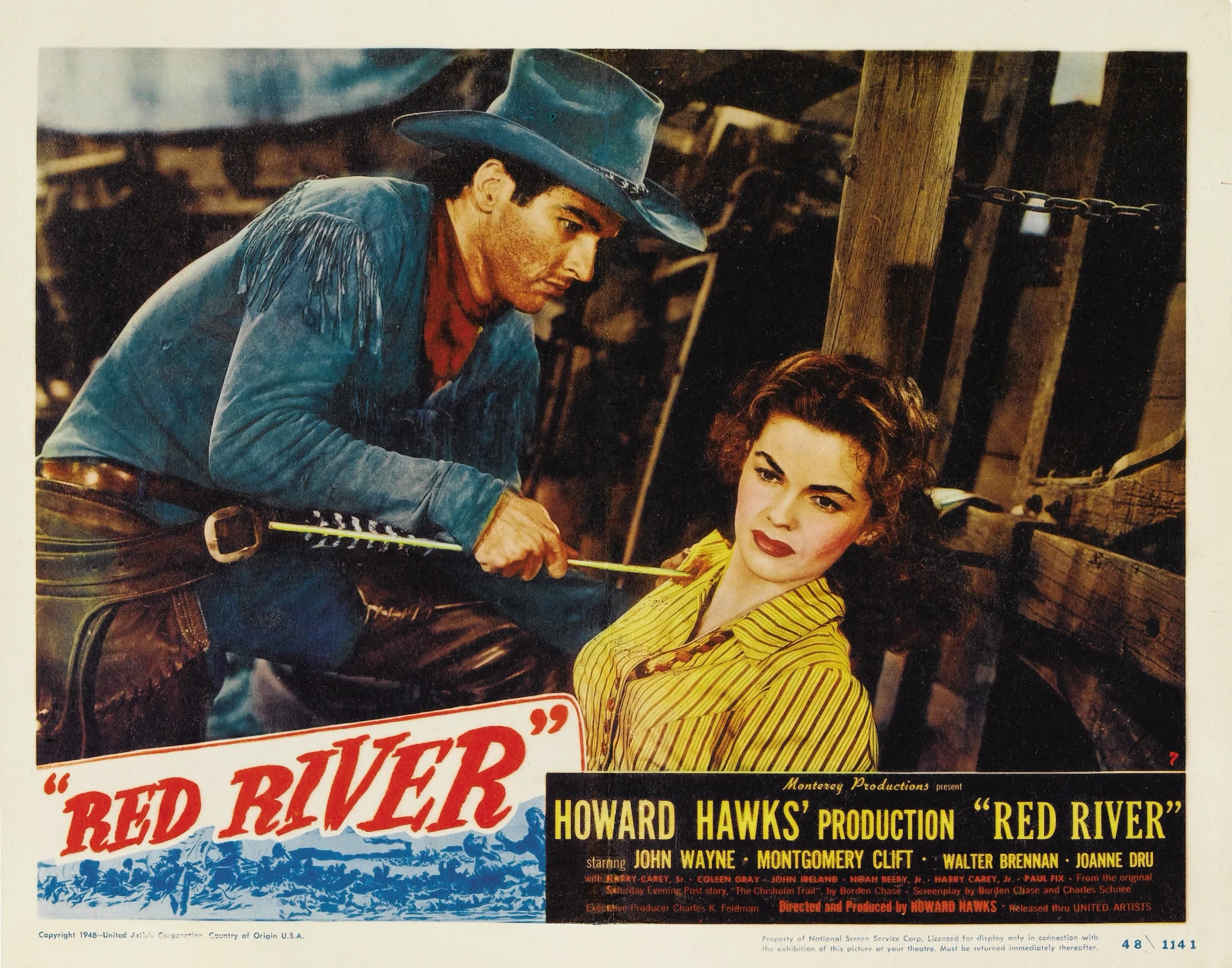 Montgomery Clift and Joanne Dru in Red River (1948)