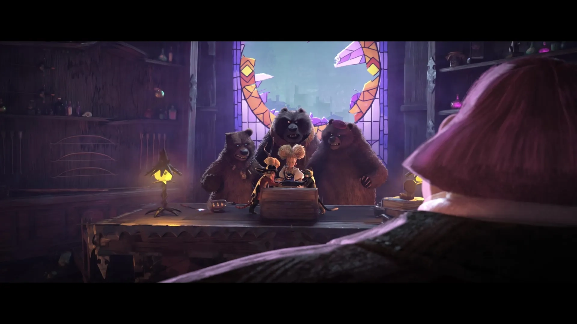 Antonio Banderas, Salma Hayek, Ray Winstone, Olivia Colman, John Mulaney, Samson Kayo, and Florence Pugh in Puss in Boots: The Last Wish (2022)