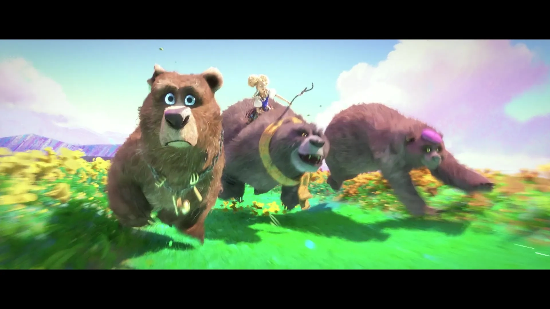 Ray Winstone, Olivia Colman, Samson Kayo, and Florence Pugh in Puss in Boots: The Last Wish (2022)