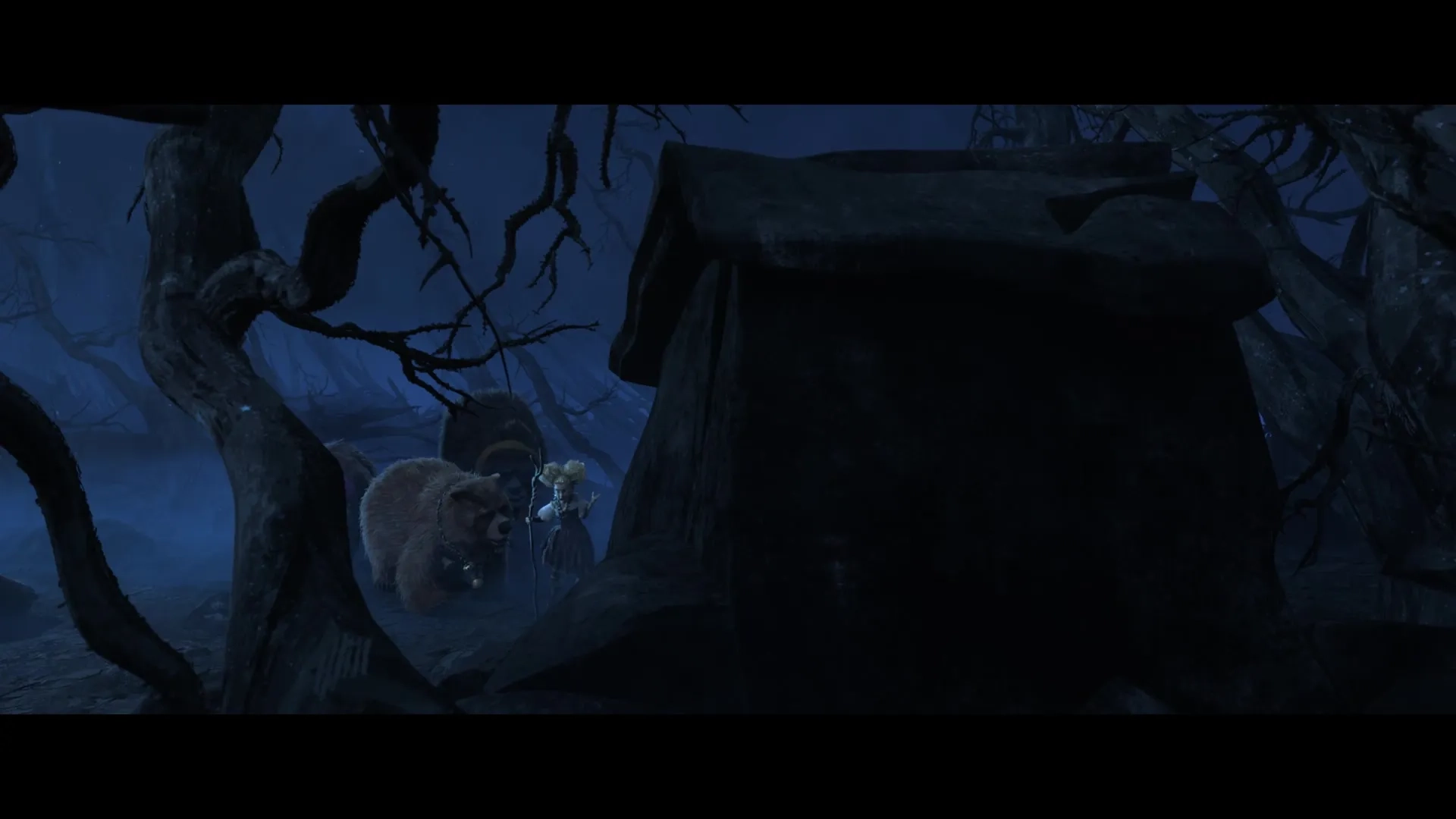 Ray Winstone, Olivia Colman, Samson Kayo, and Florence Pugh in Puss in Boots: The Last Wish (2022)