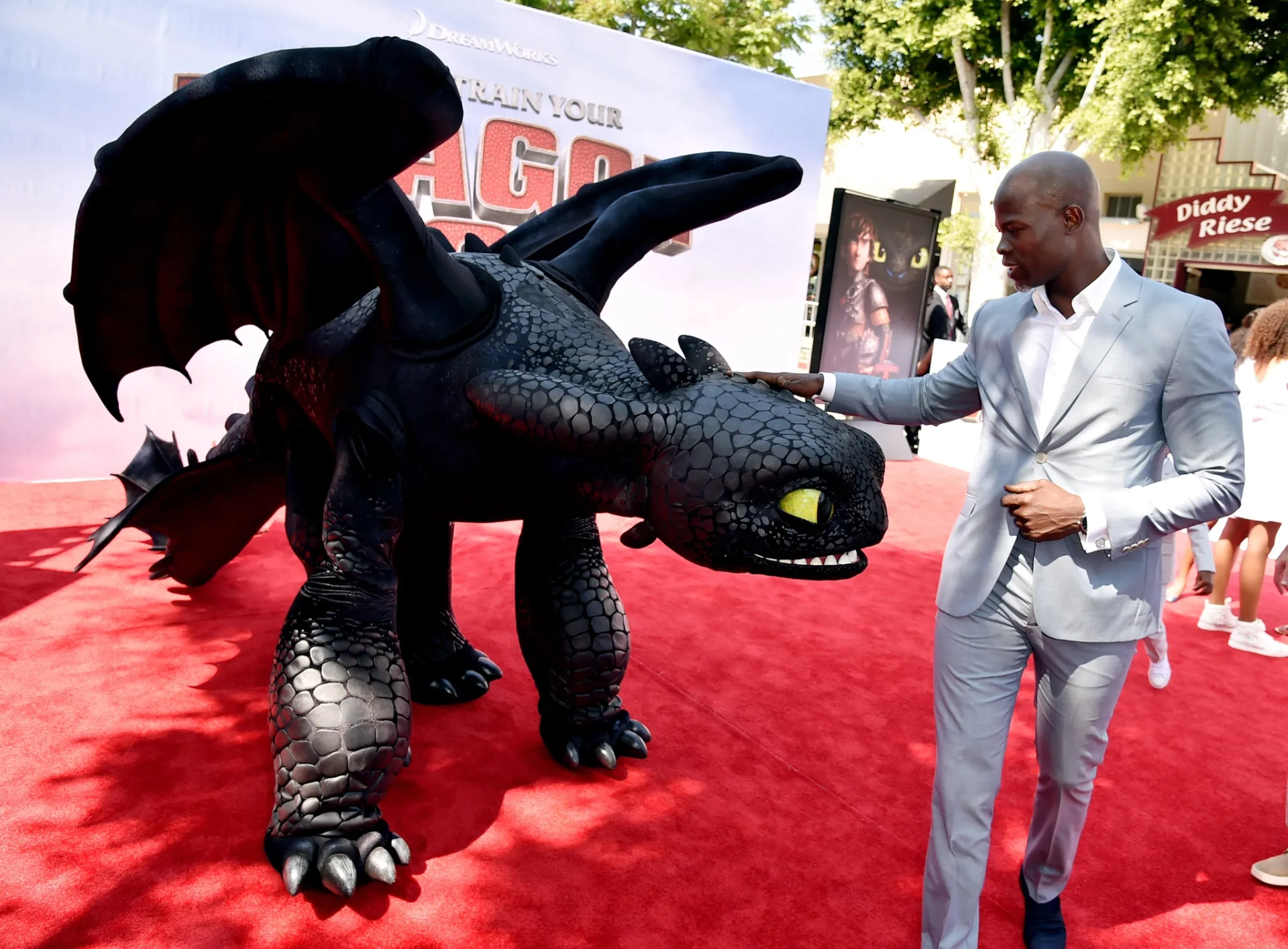 Djimon Hounsou at an event for How to Train Your Dragon 2 (2014)