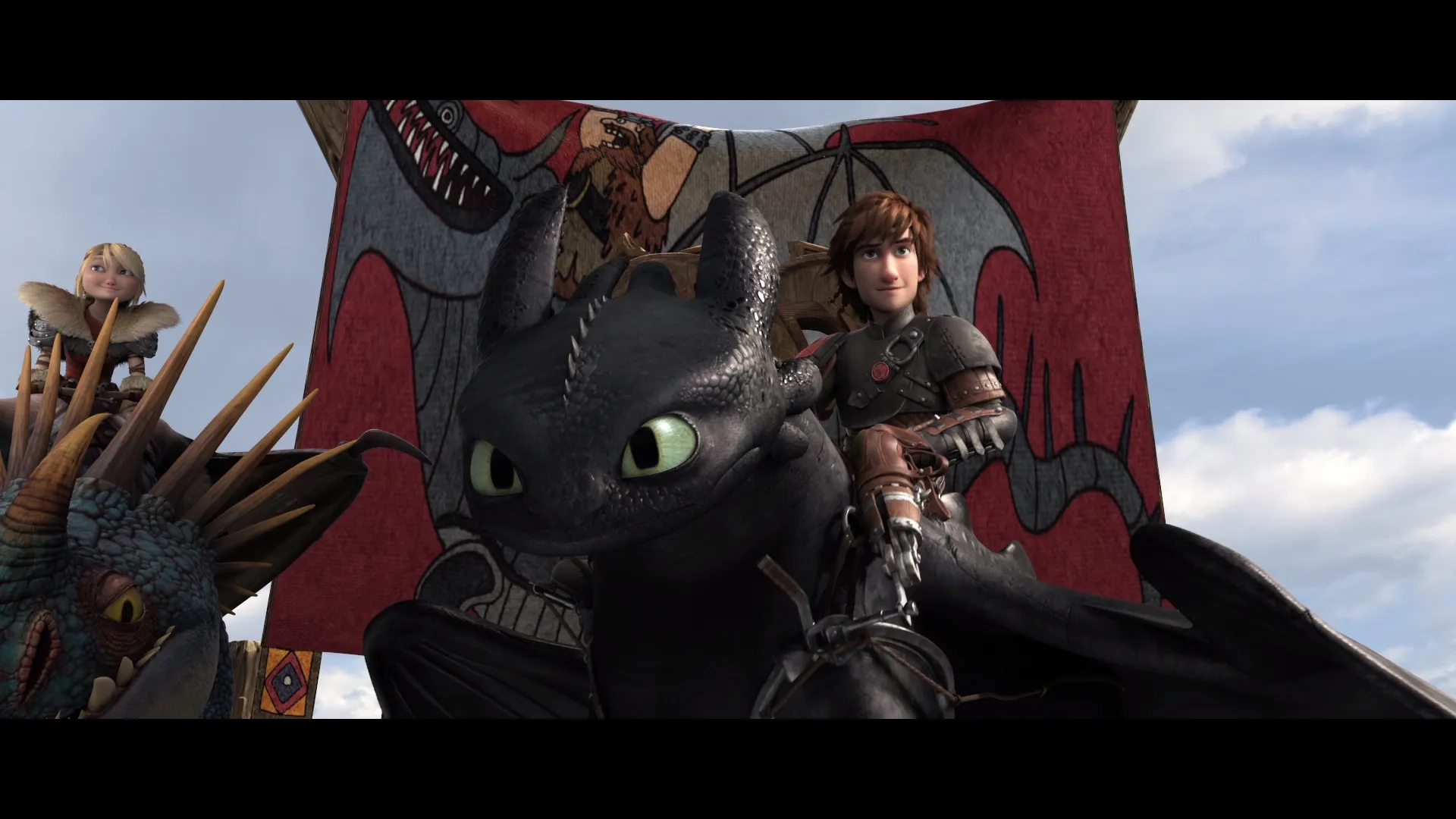 Jay Baruchel and America Ferrera in How to Train Your Dragon 2 (2014)