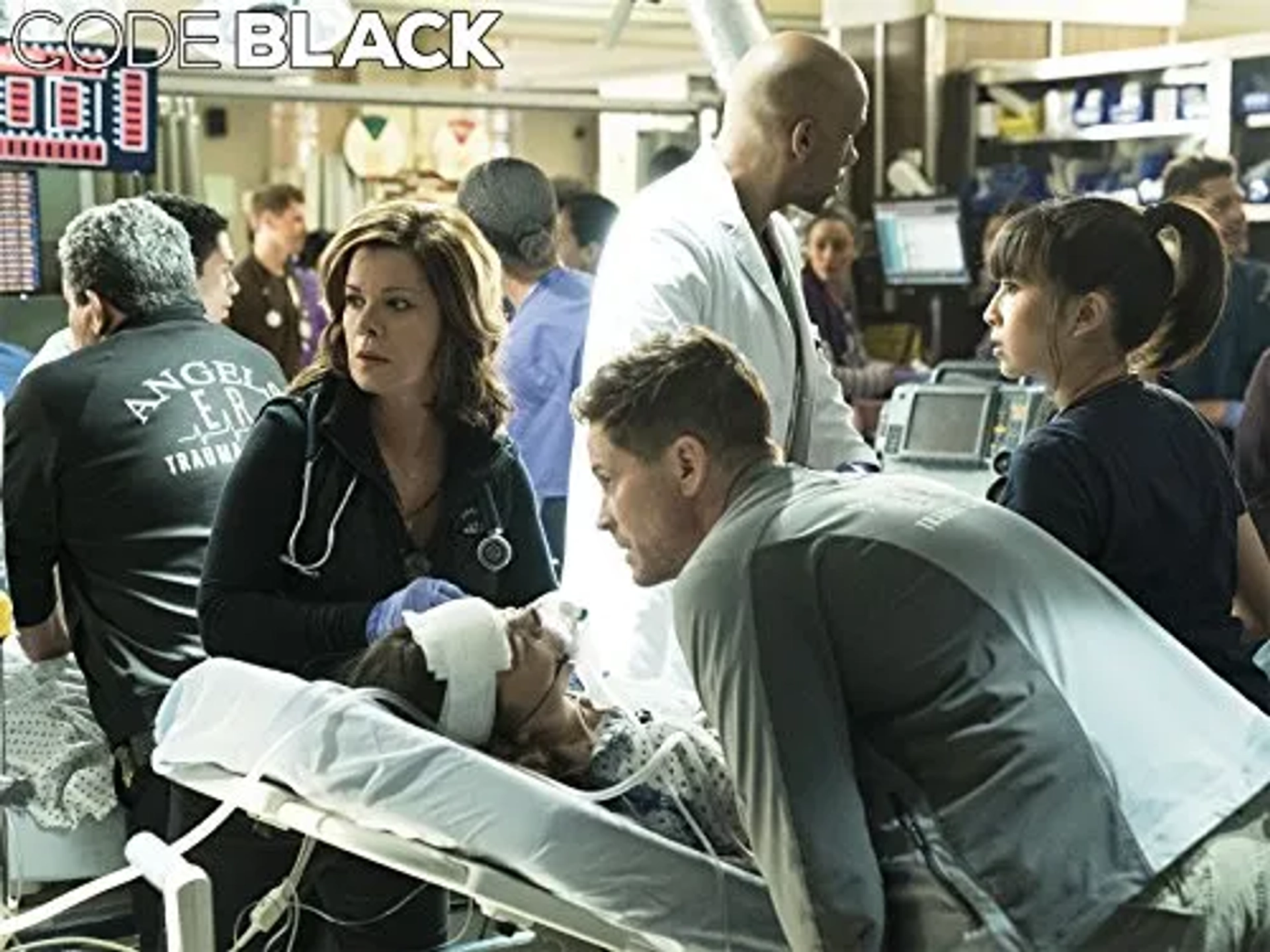 Rob Lowe, Marcia Gay Harden, and Boris Kodjoe in Code Black (2015)