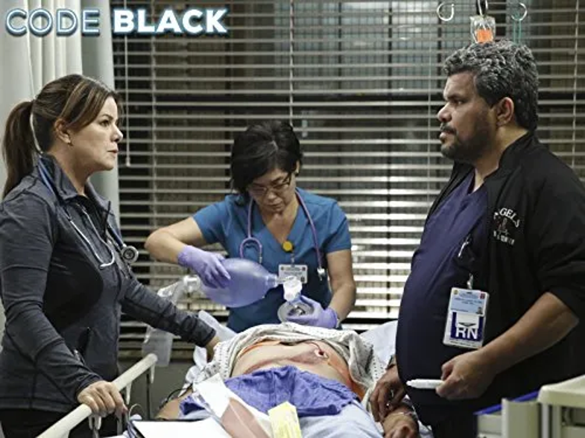 Marcia Gay Harden and Luis Guzmán in Code Black (2015)