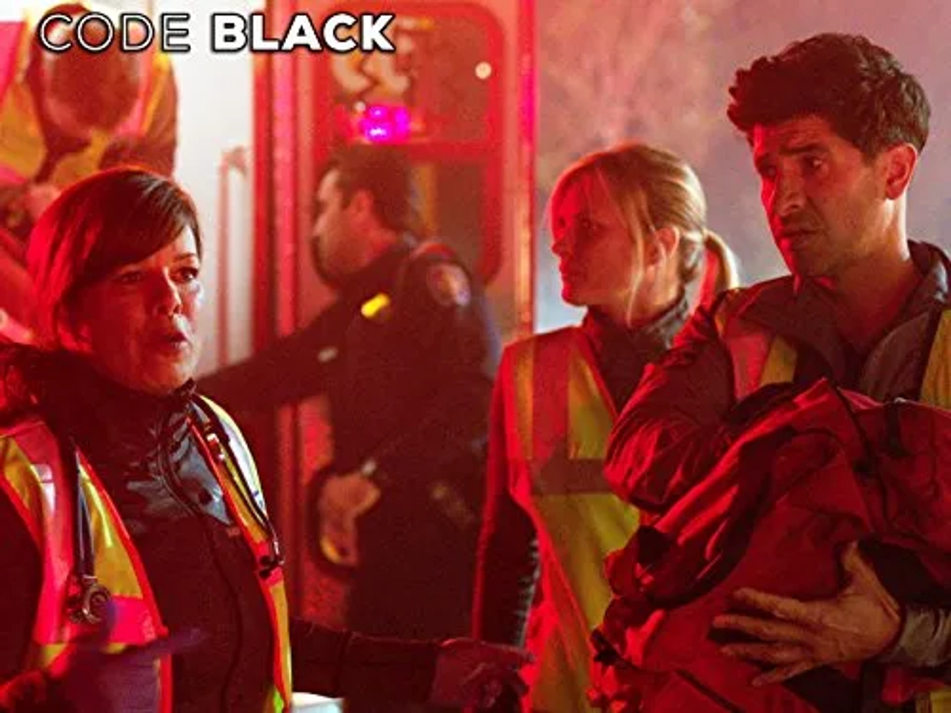 Marcia Gay Harden, Bonnie Somerville, and Raza Jaffrey in Code Black (2015)