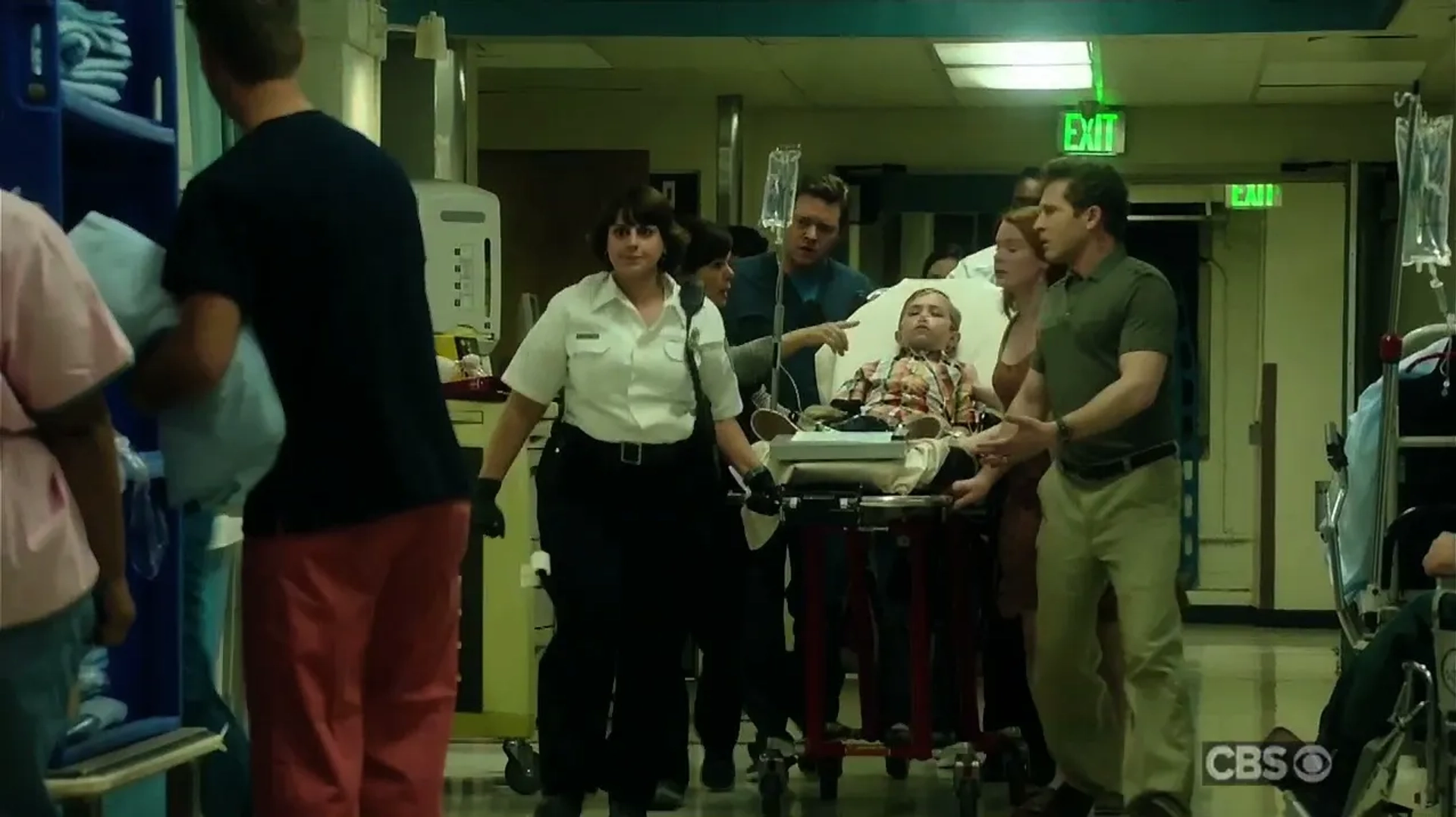 Still of Marcia Gay Harden, Harry Ford, Linn Bjornland, Aylam Orian and Frank Gingerich / Morgan Gingerich in Code Black (2015)