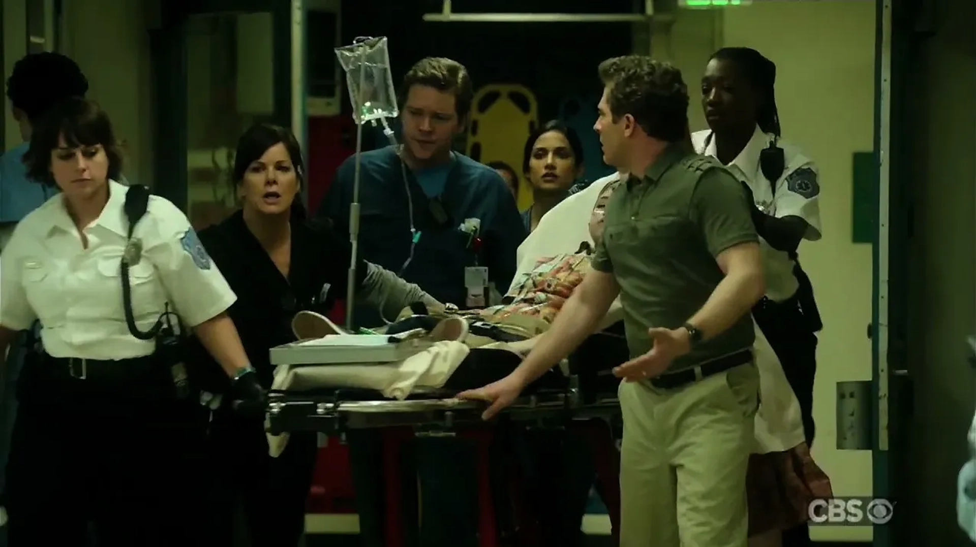 Still of Marcia Gay Harden, Harry Ford, Melanie Chandra and Aylam Orian in Code Black (2015)