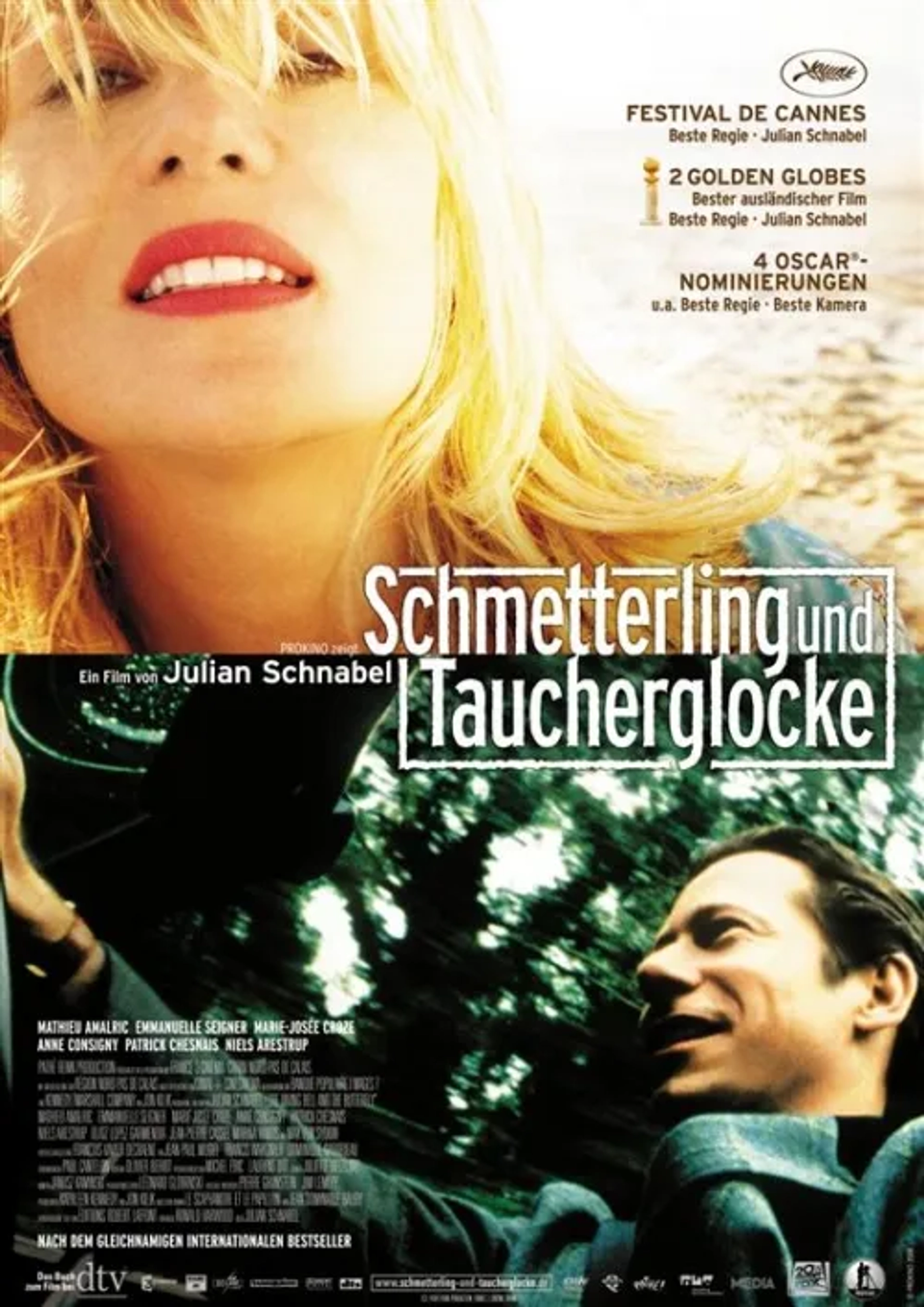 Mathieu Amalric and Emmanuelle Seigner in The Diving Bell and the Butterfly (2007)