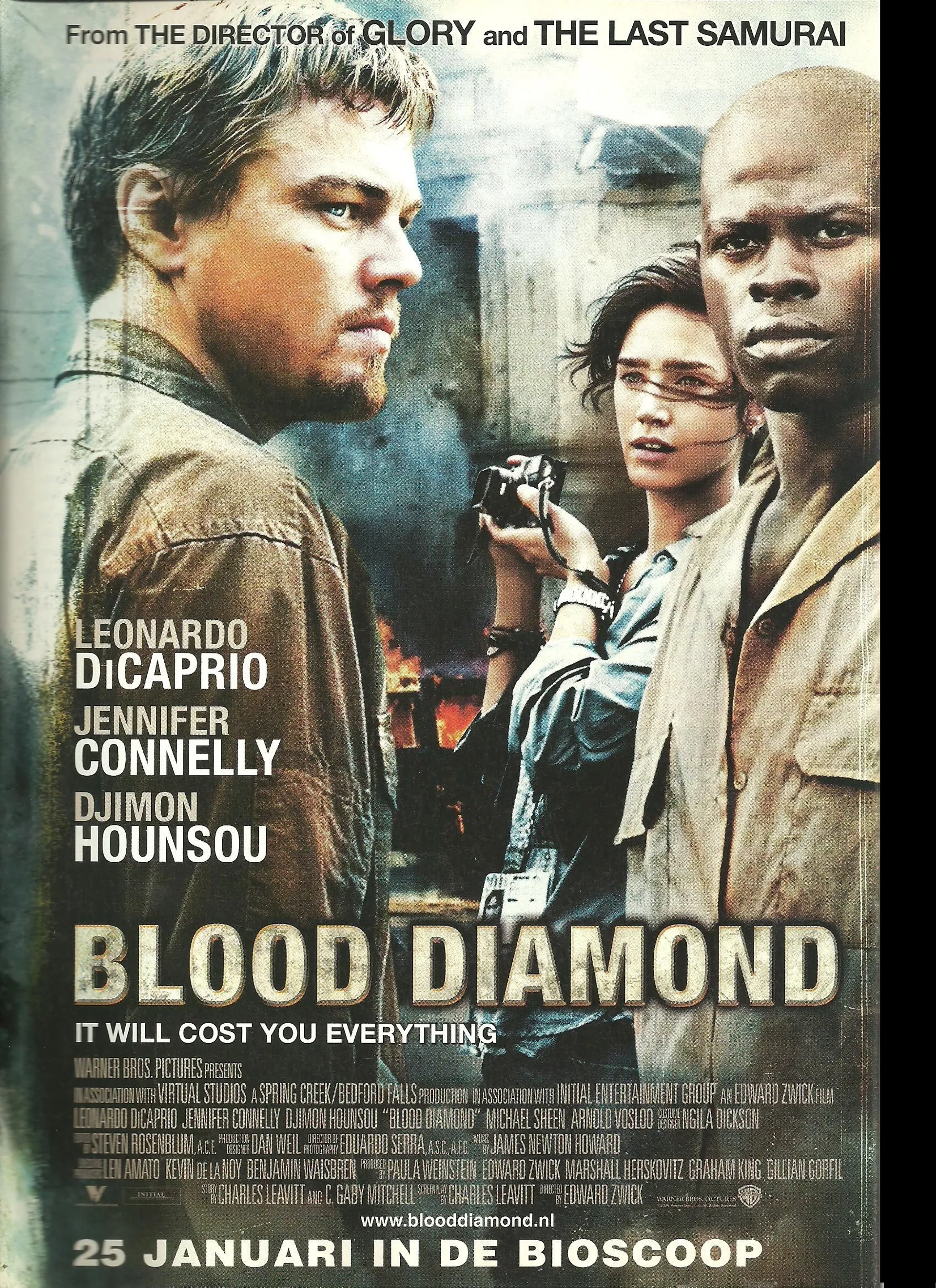 Jennifer Connelly, Leonardo DiCaprio, and Djimon Hounsou in Blood Diamond (2006)