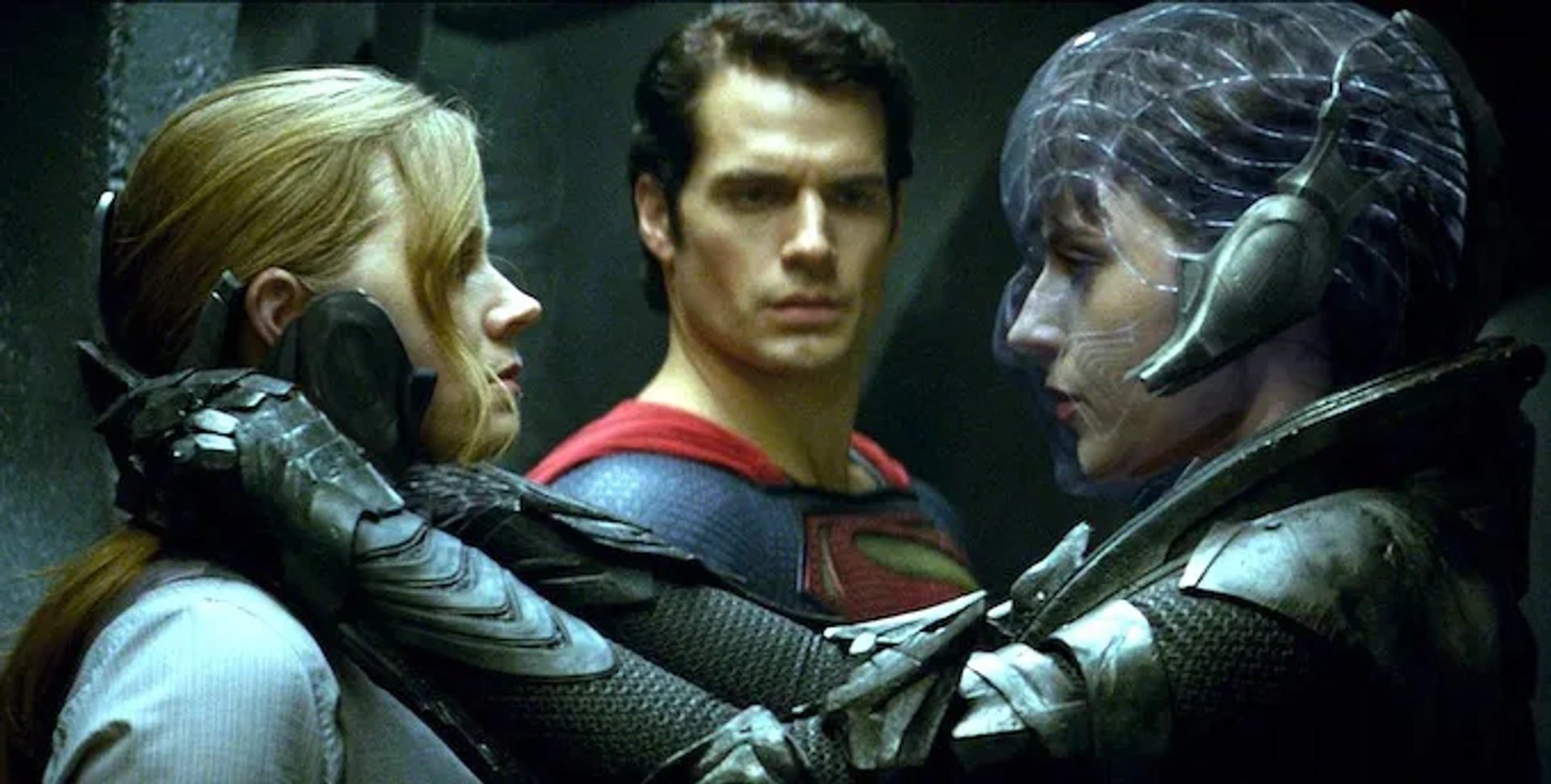 Amy Adams, Henry Cavill, and Antje Traue in Man of Steel (2013)