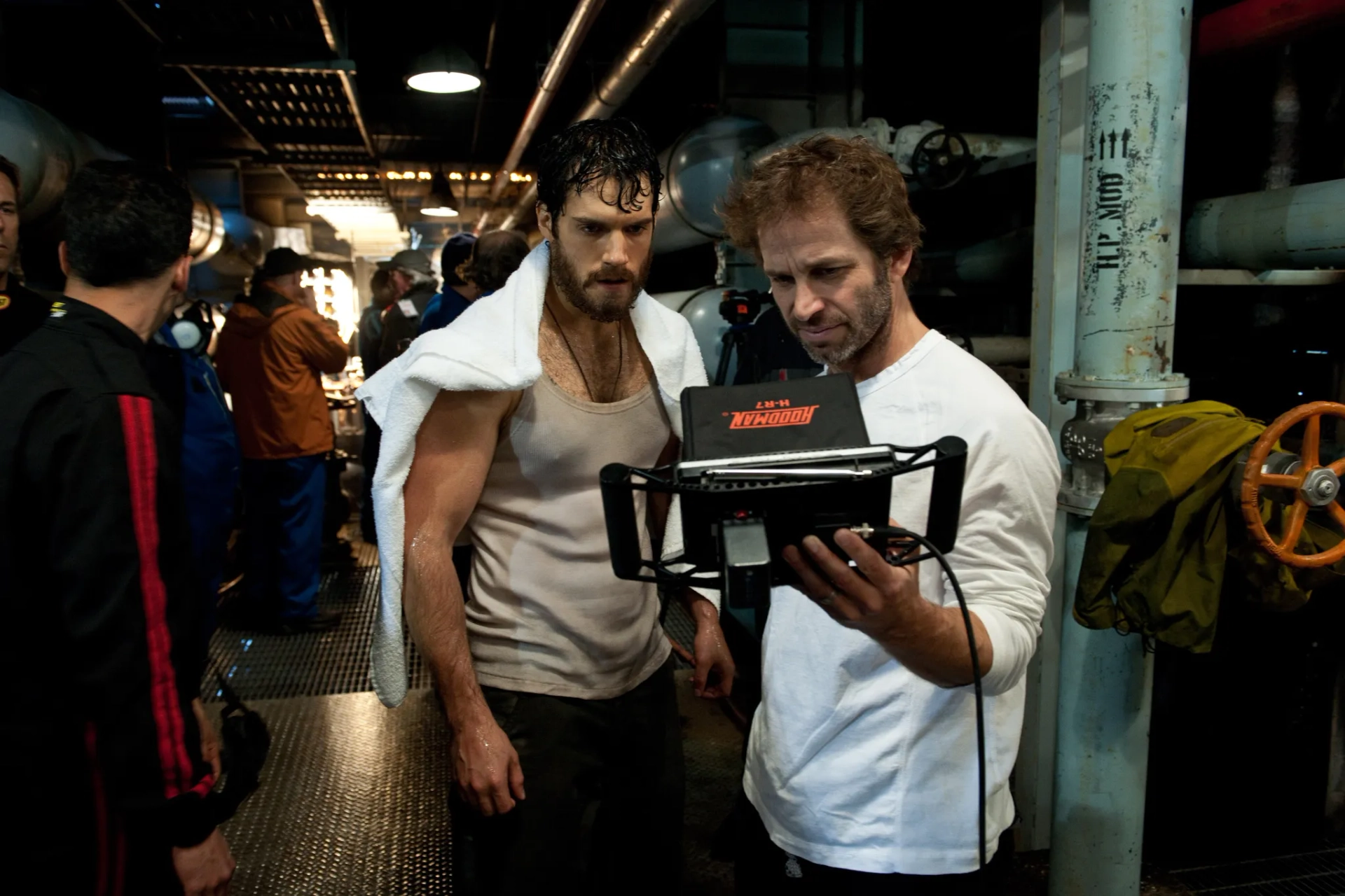 Henry Cavill and Zack Snyder in Man of Steel (2013)