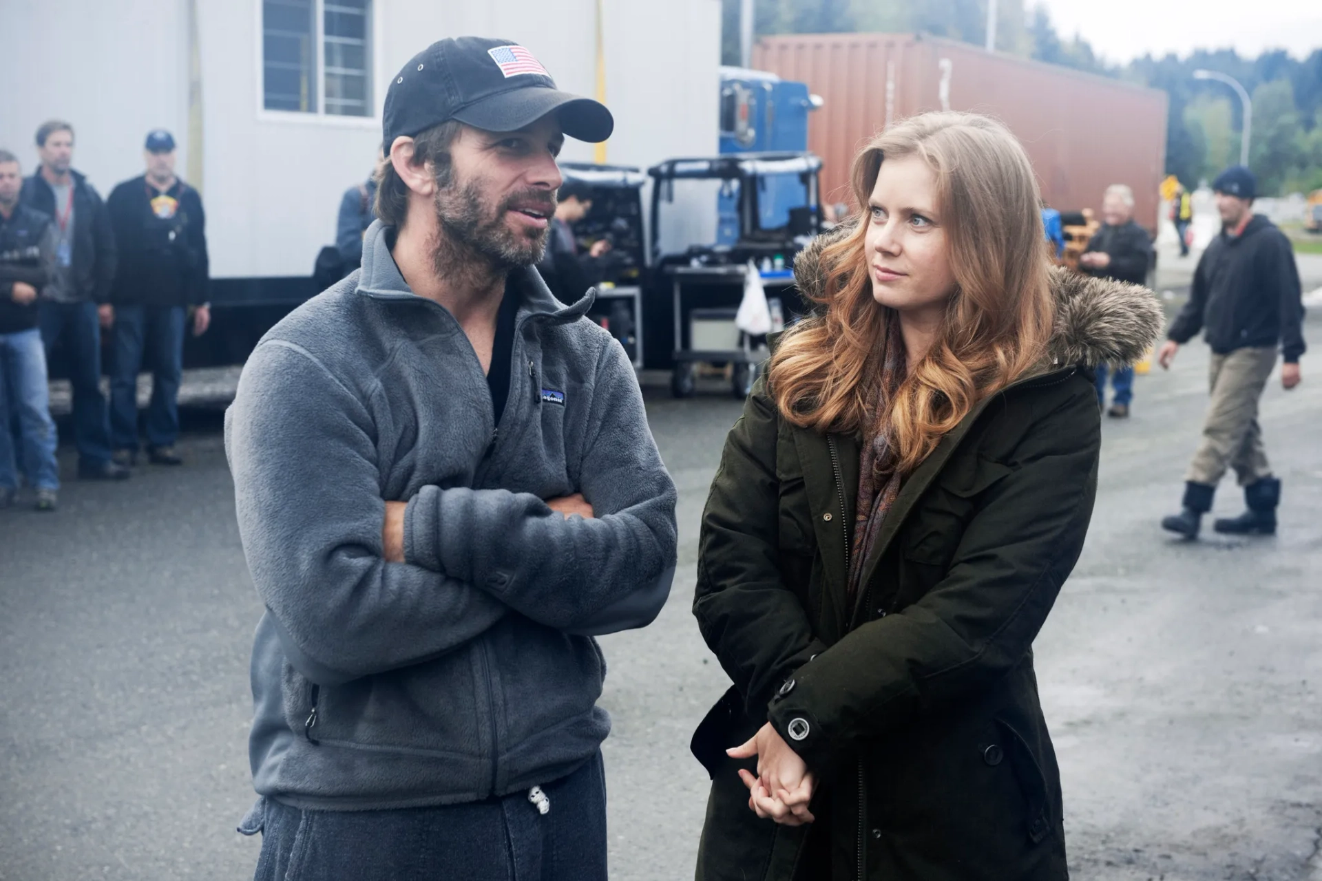 Amy Adams and Zack Snyder in Man of Steel (2013)