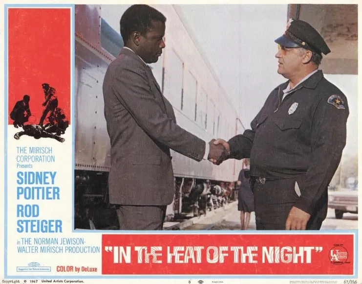 Sidney Poitier and Rod Steiger in In the Heat of the Night (1967)