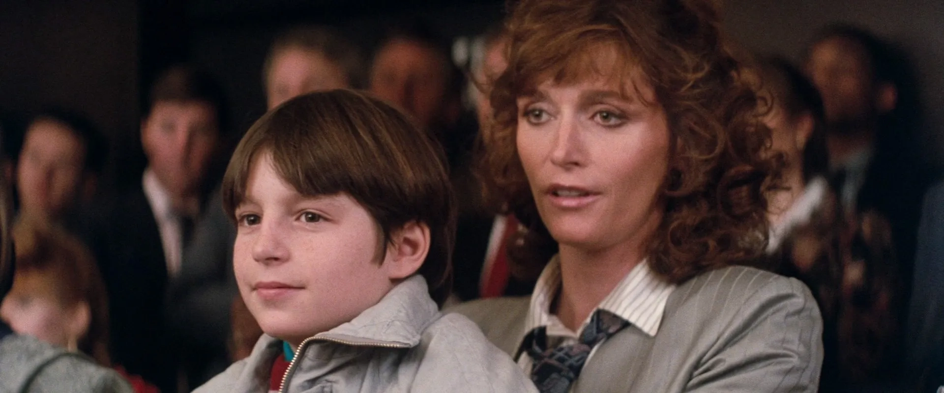 Margot Kidder and Damian McLawhorn in Superman IV: The Quest for Peace (1987)