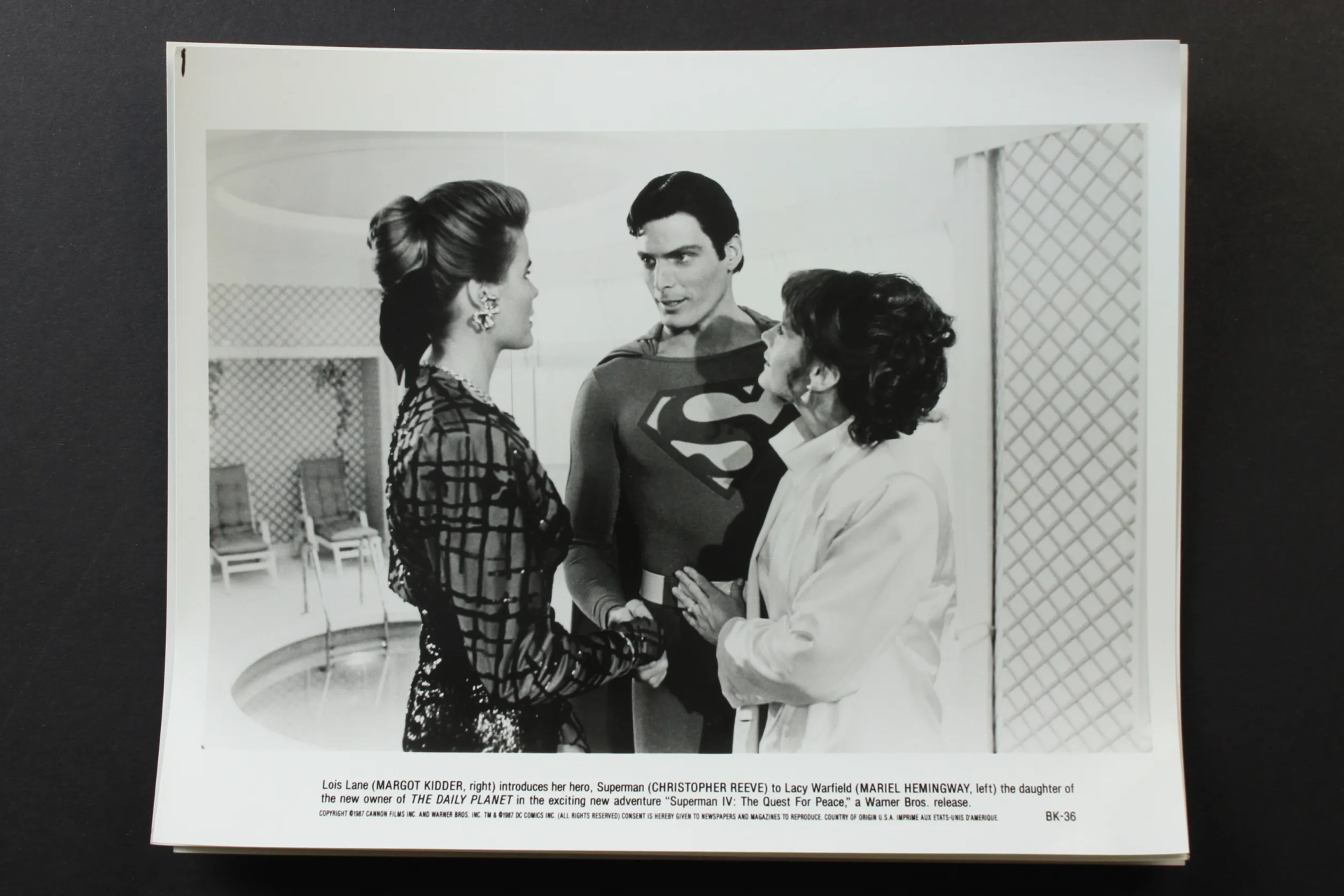 Mariel Hemingway, Christopher Reeve, and Margot Kidder in Superman IV: The Quest for Peace (1987)