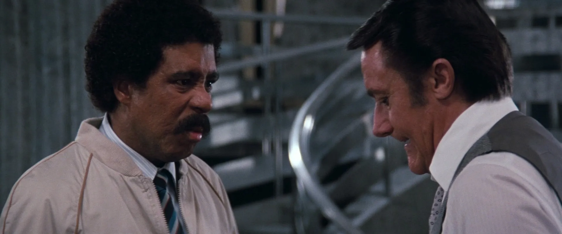 Richard Pryor and Robert Vaughn in Superman III (1983)