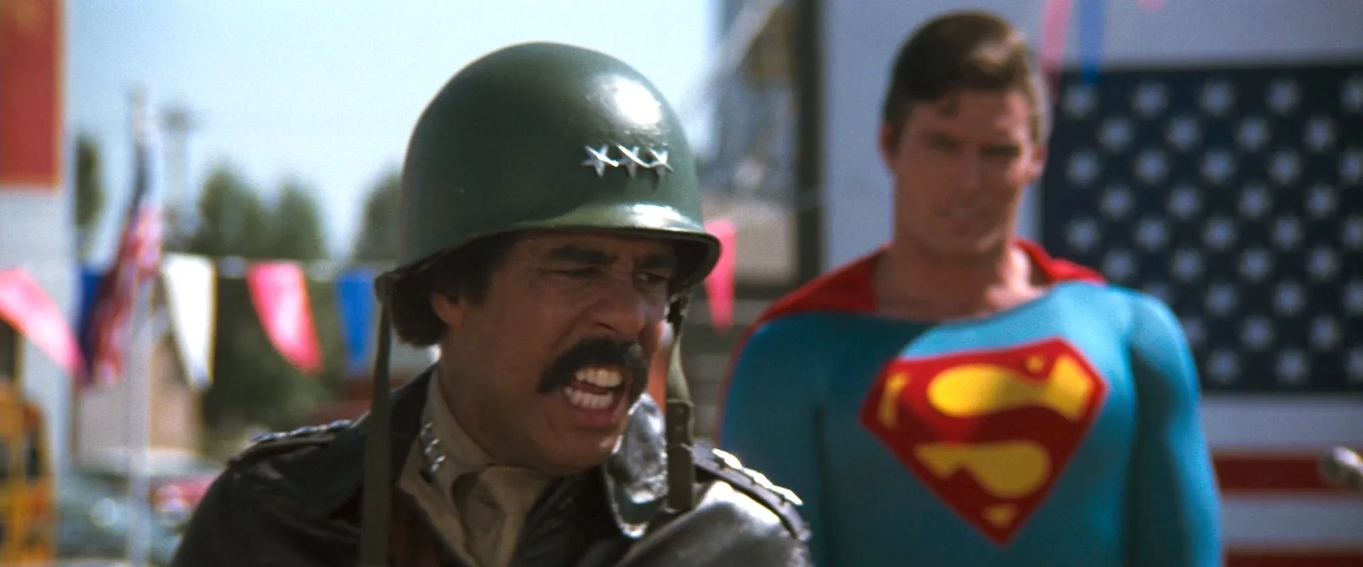 Richard Pryor and Christopher Reeve in Superman III (1983)