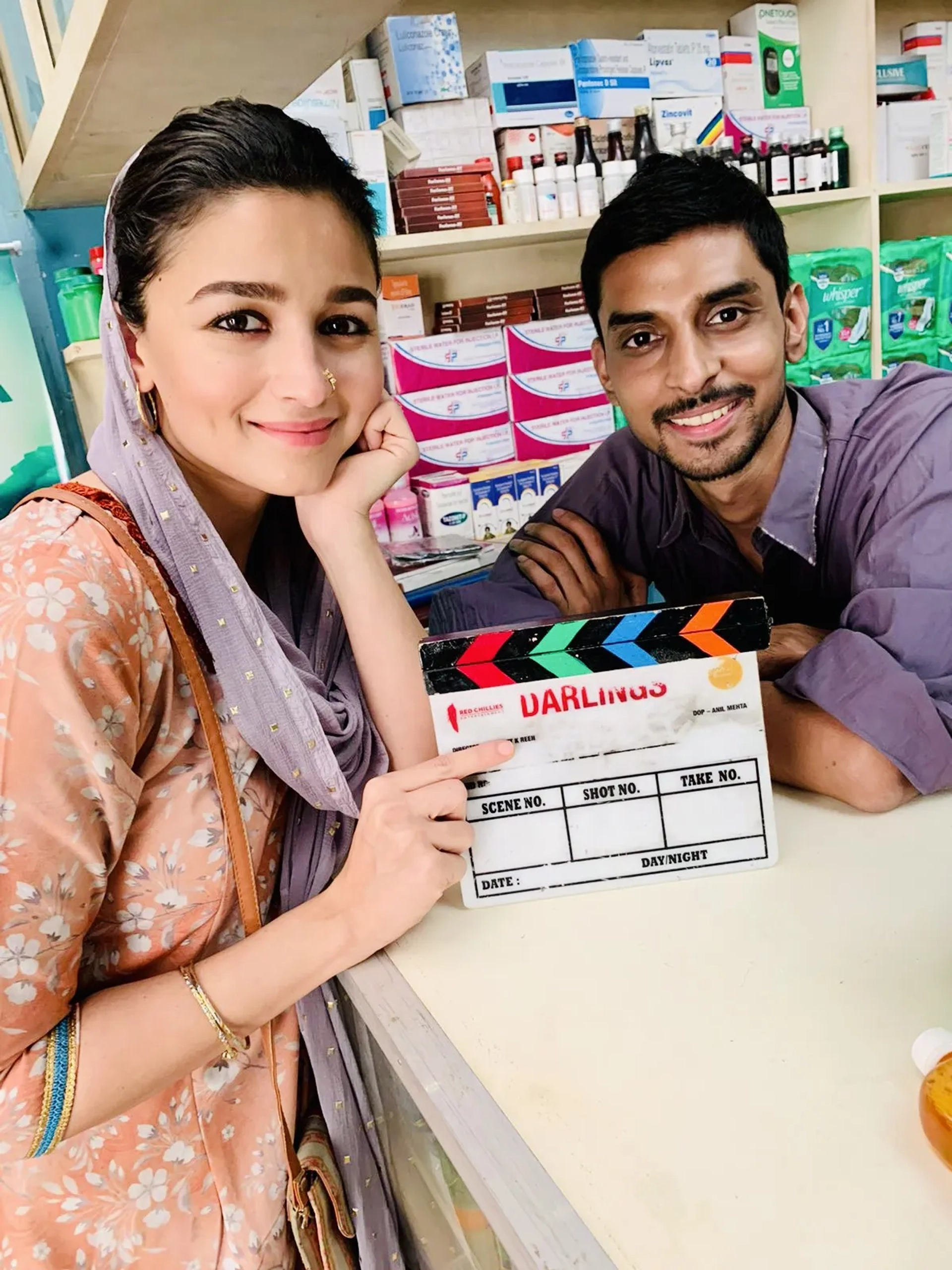 Alia Bhatt and Vikram Pratap in Darlings (2022)